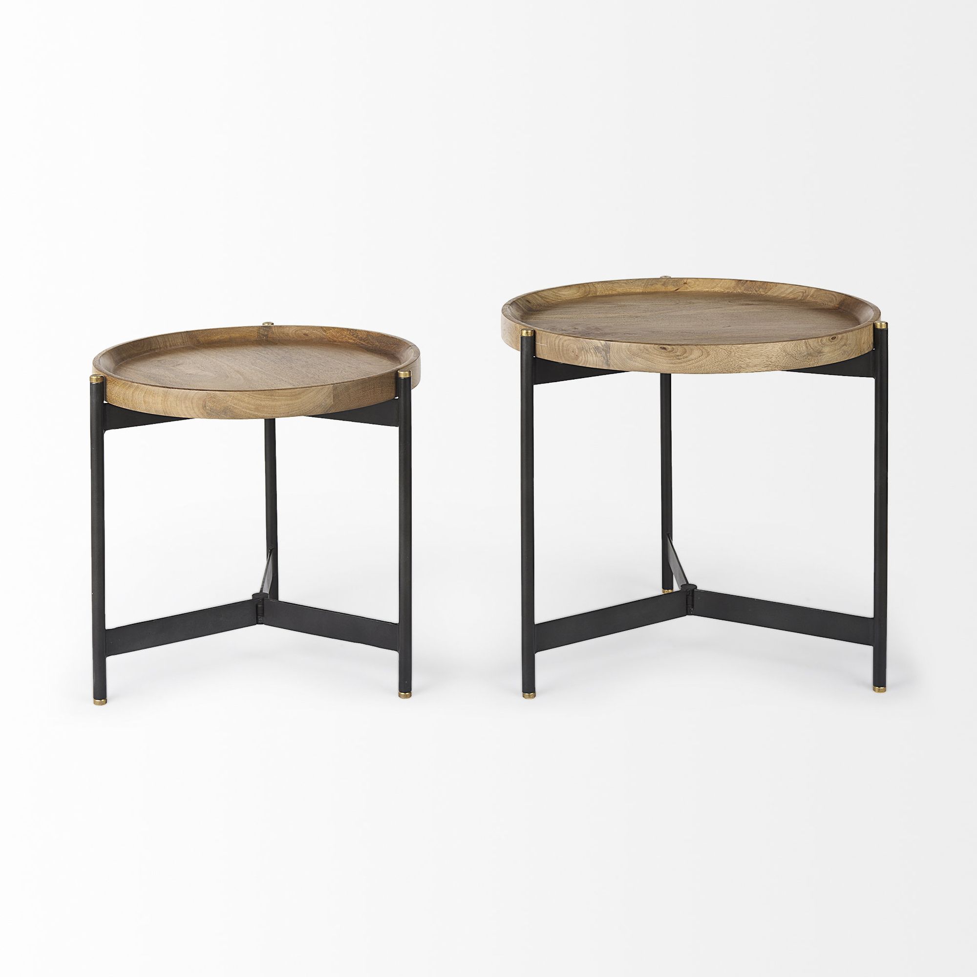 Mercana Marquisa Accent Table (Set of 2) - Light Brown, Wood