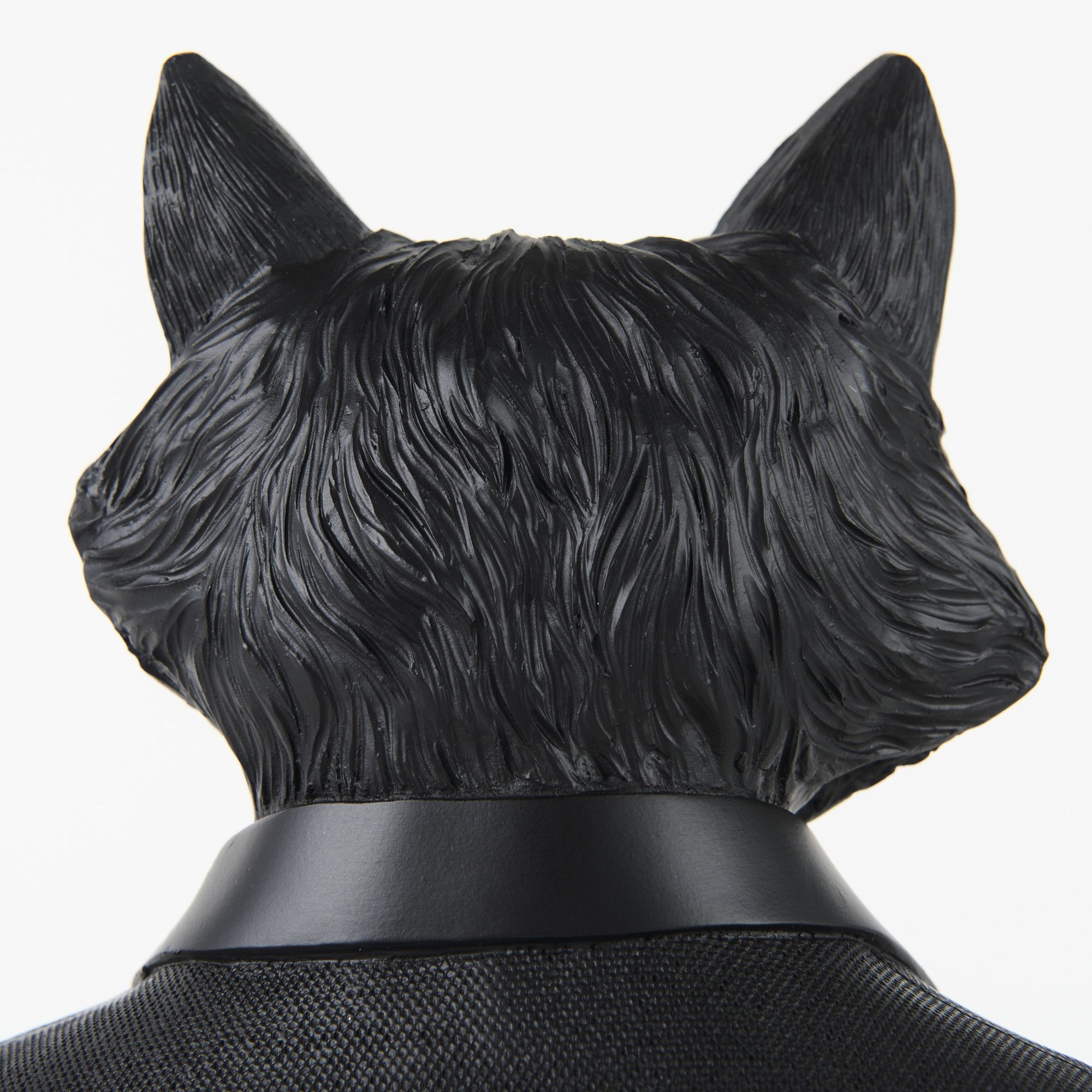 Mercana Murray Painted Resin Fox in a Suit Bust - Black