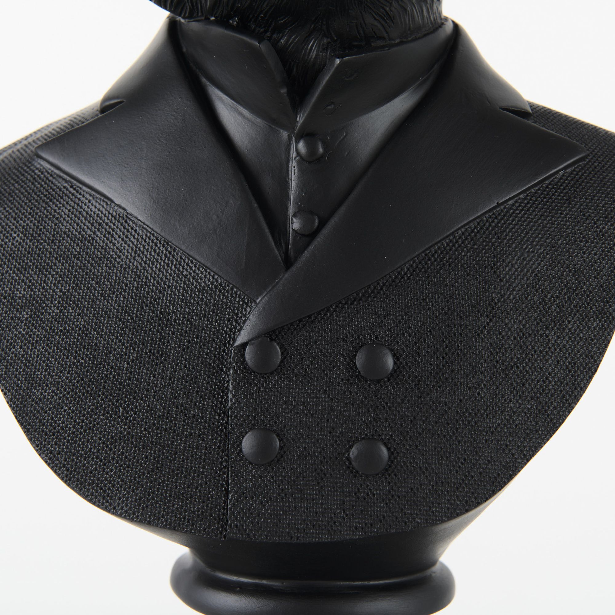 Mercana Murray Painted Resin Fox in a Suit Bust - Black