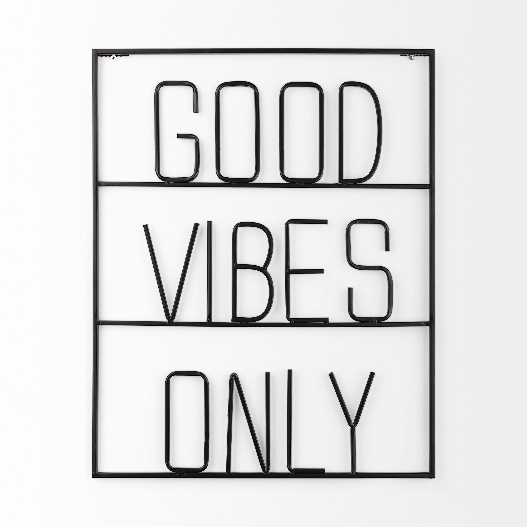 Mercana Good Vibes Only Sign - Black