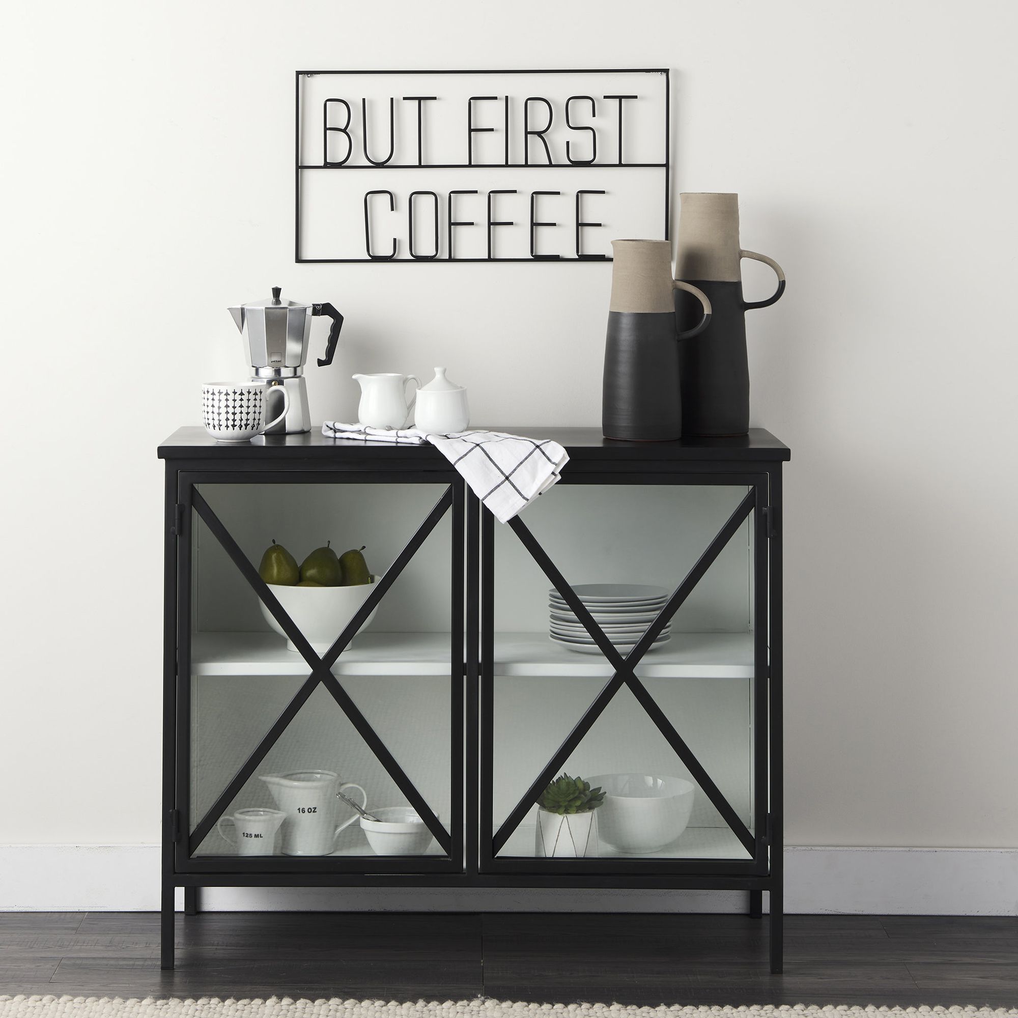 Mercana But First Coffee Sign - Black