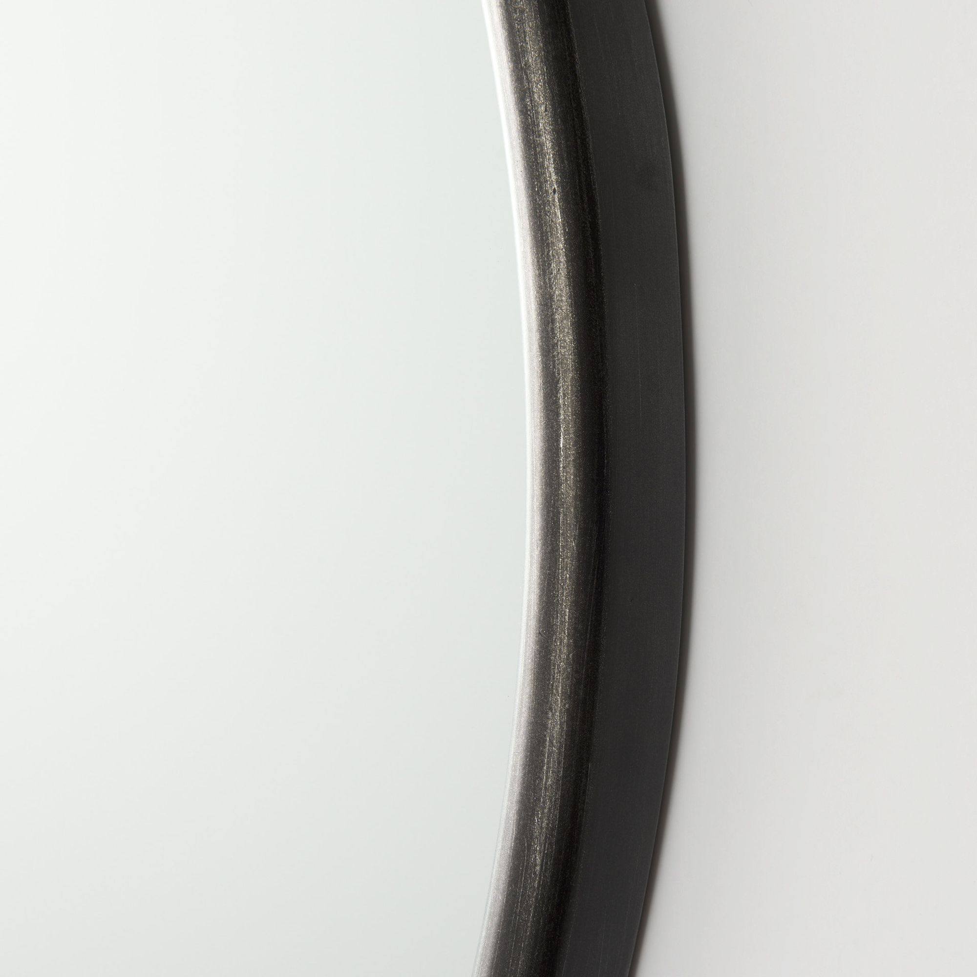 Mercana Piper Metal Round Wall Mirror - Black, Small