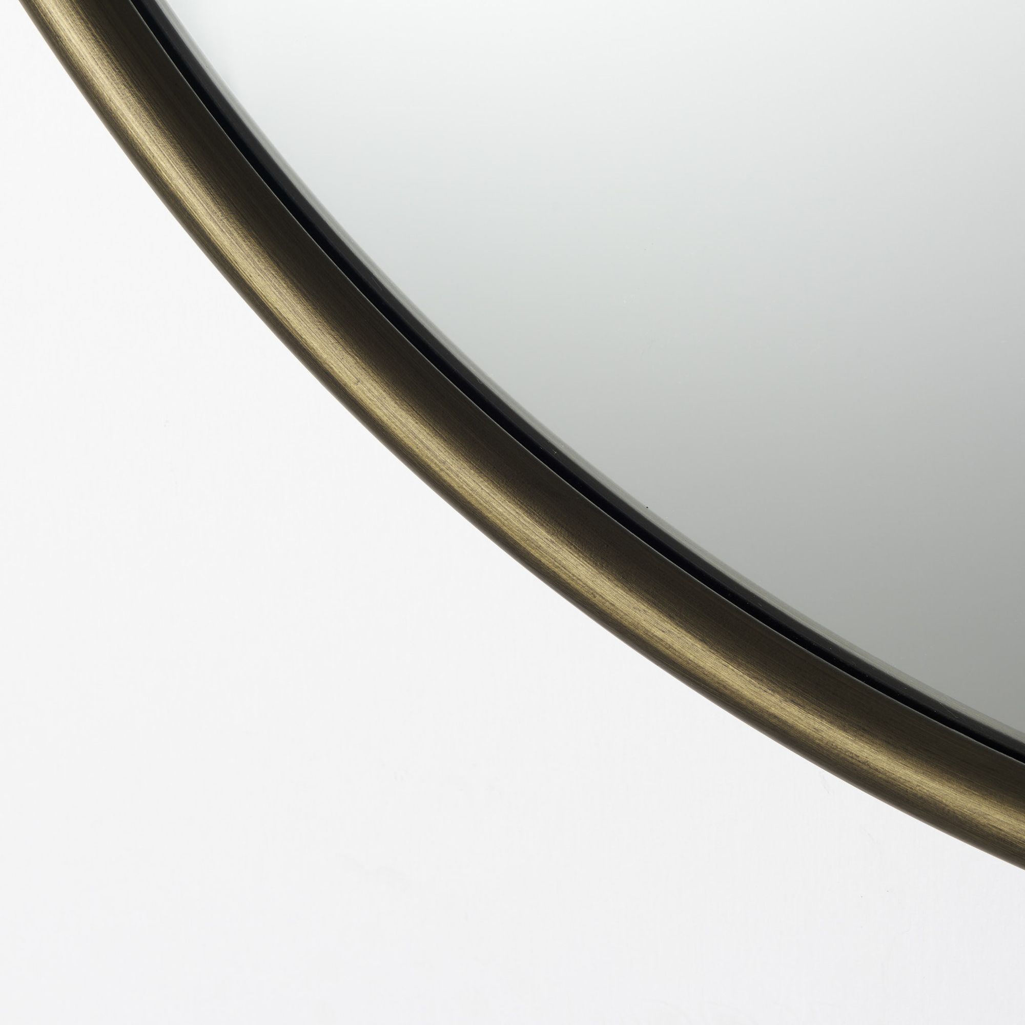 Mercana Piper Metal Round Wall Mirror - Gold, Small