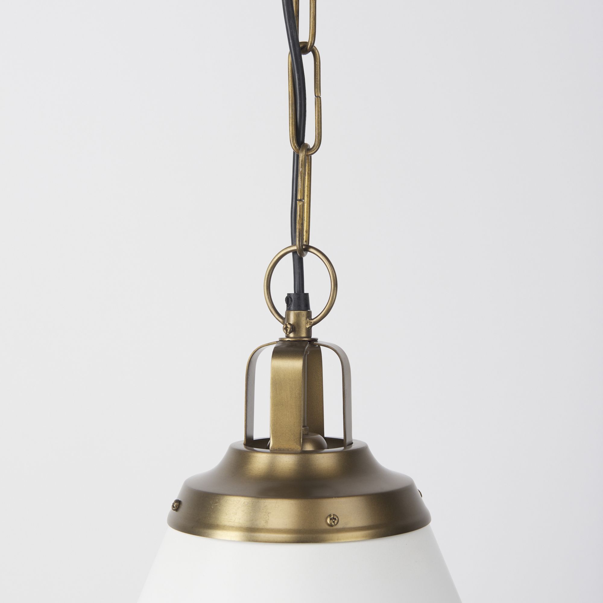 Mercana Fenton Pendant Light with Gold Accents - White