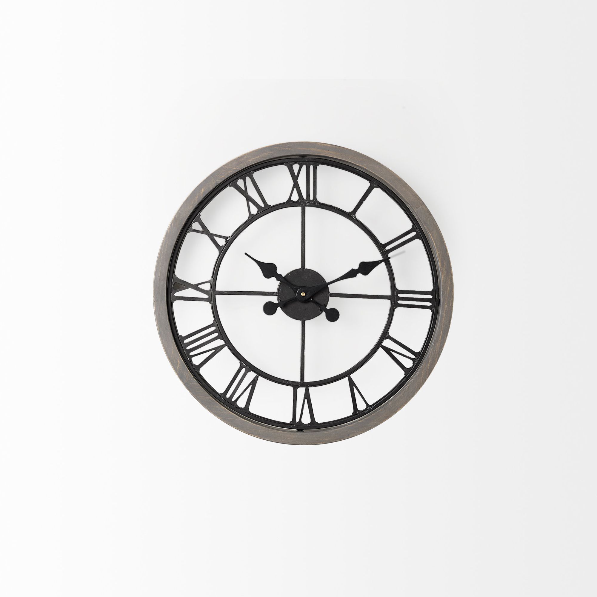 Mercana Mething 19" Farmhouse Wall Clock - Gray