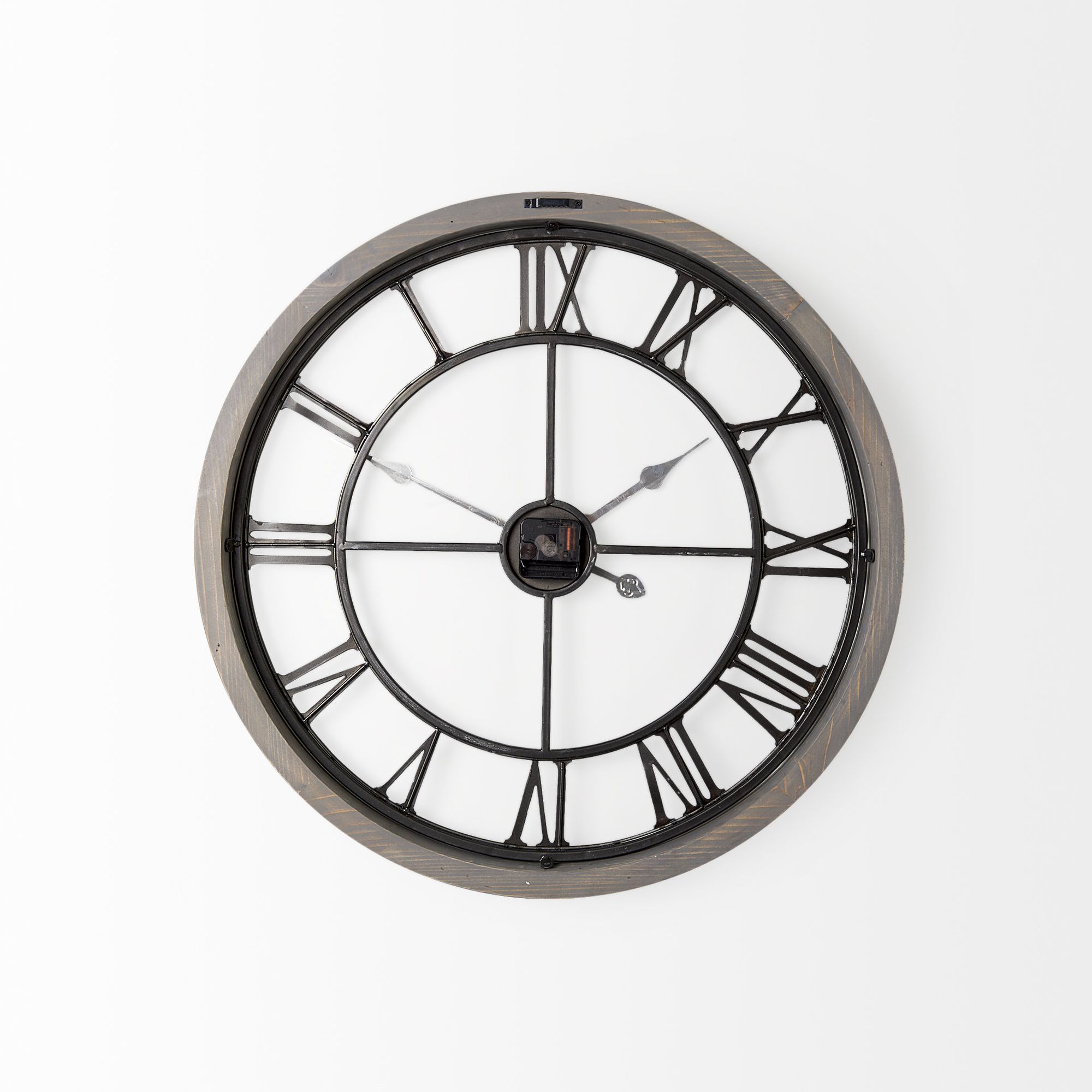 Mercana Mething 25" Farmhouse Wall Clock - Gray