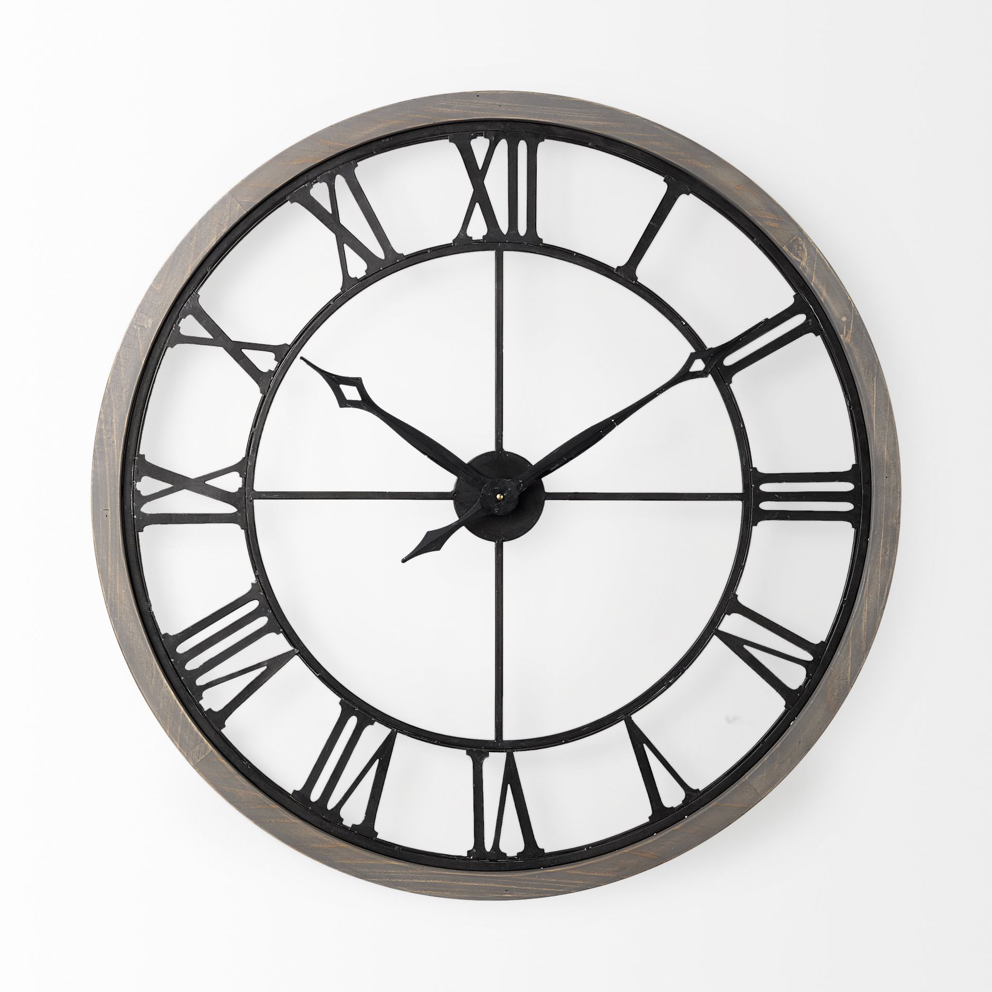 Mercana Mething 31.5" Farmhouse Wall Clock - Gray