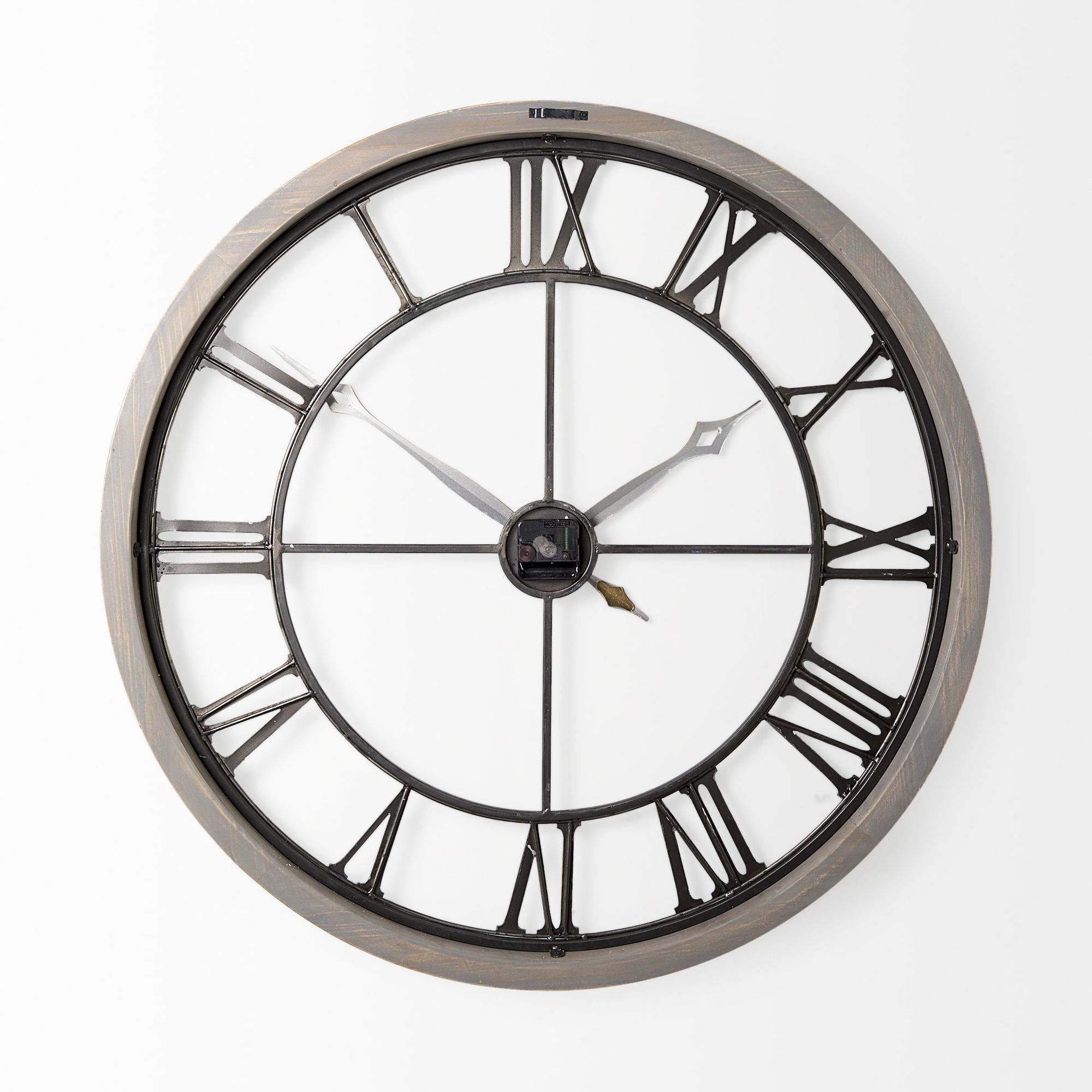 Mercana Mething 31.5" Farmhouse Wall Clock - Gray