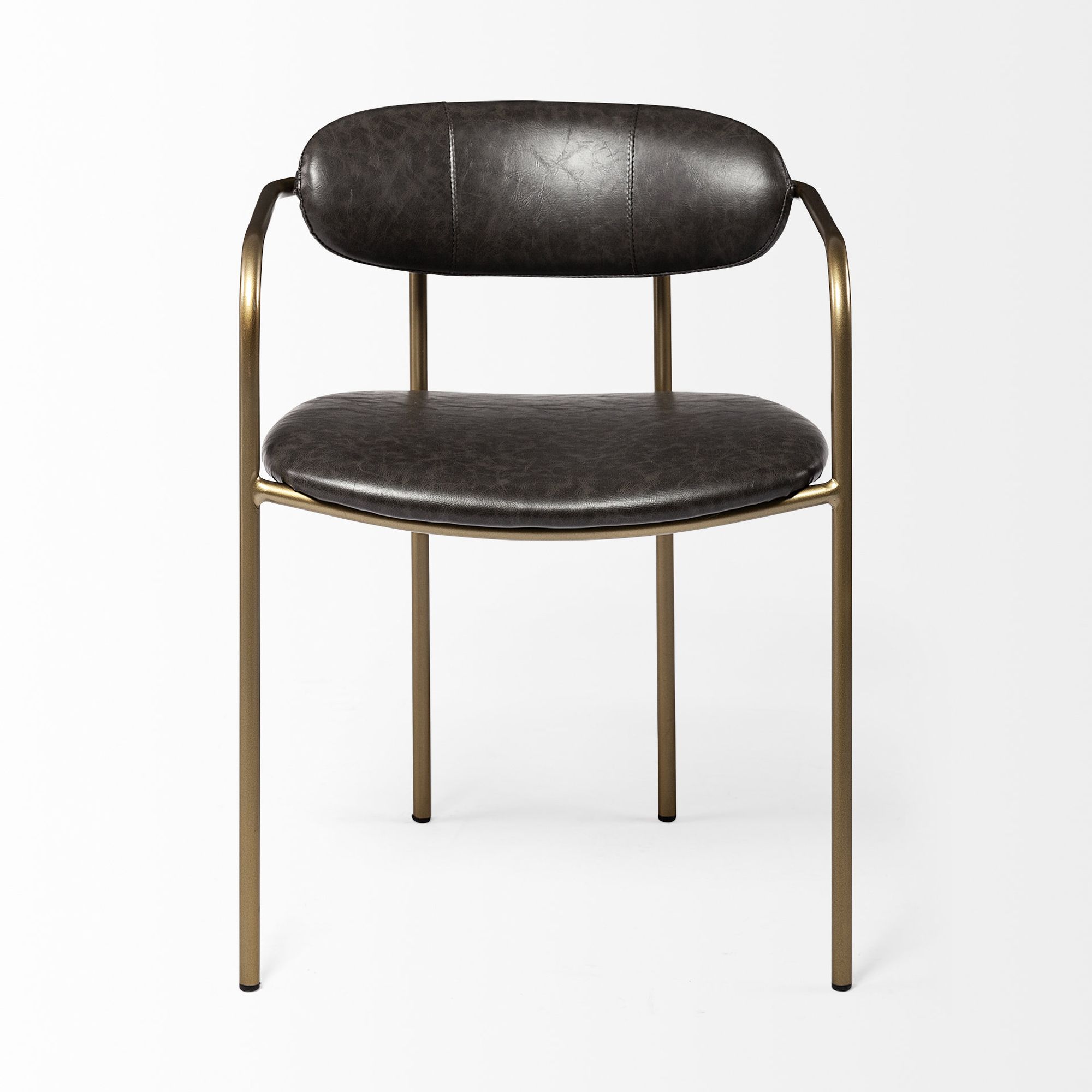 Mercana Parker Dining Chair - Brown/Gold