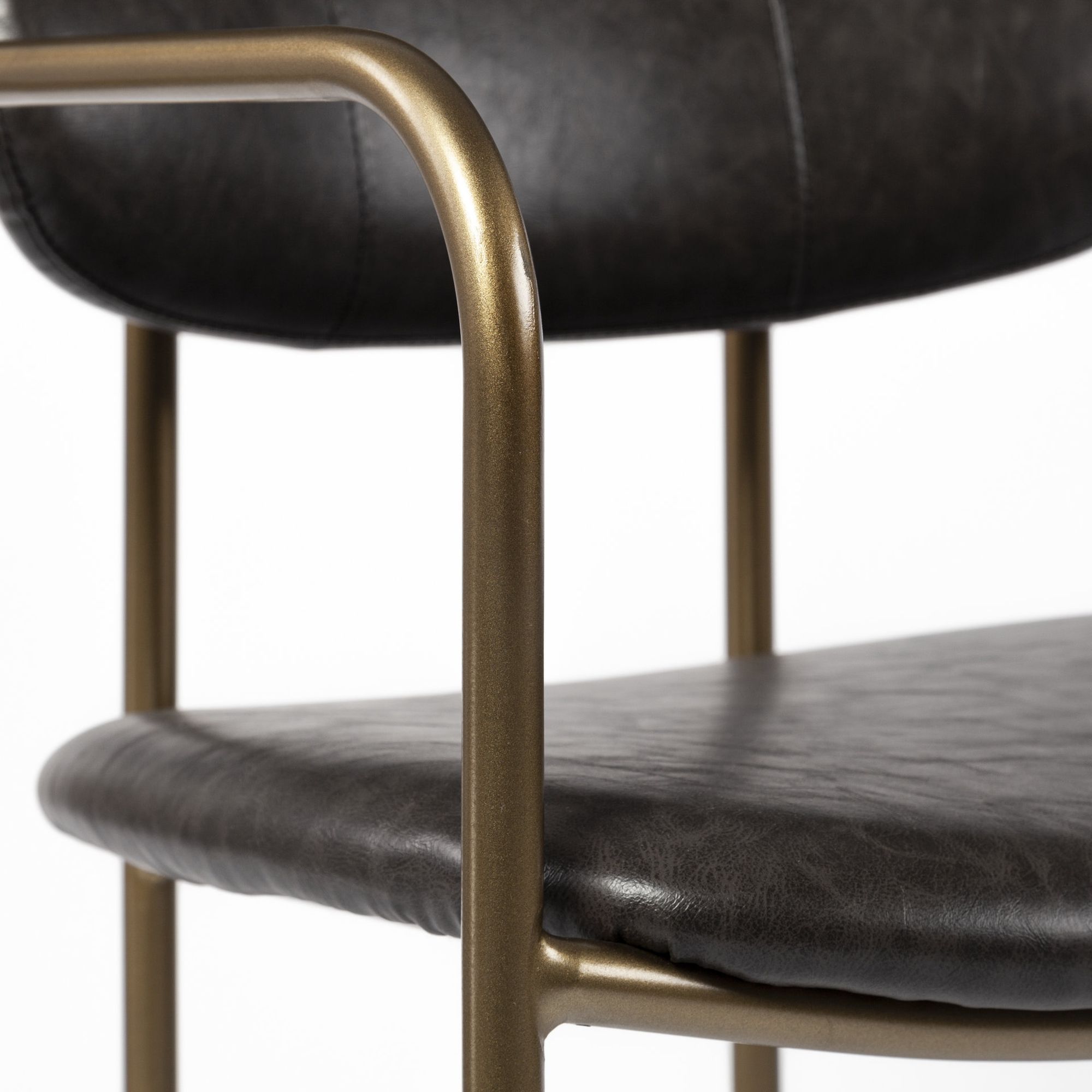 Mercana Parker Dining Chair - Brown/Gold