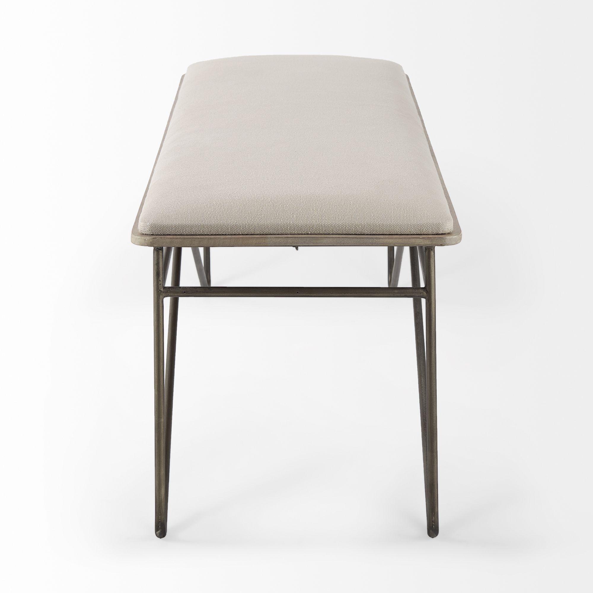 Mercana - Camille Bench with Metal Frame in Cream