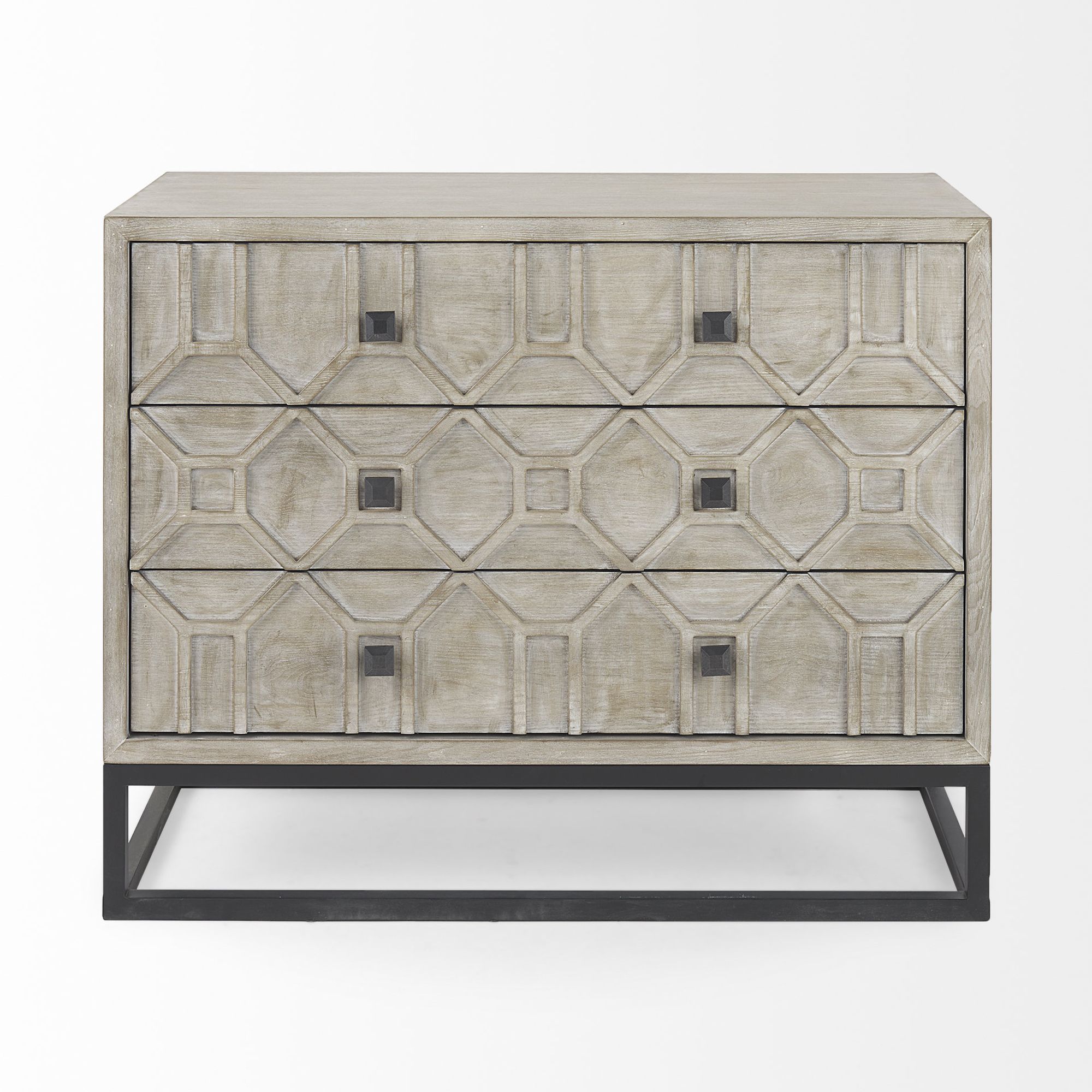 Mercana - Genevieve I Fir Veneer 3 Drawer Accent Cabinet