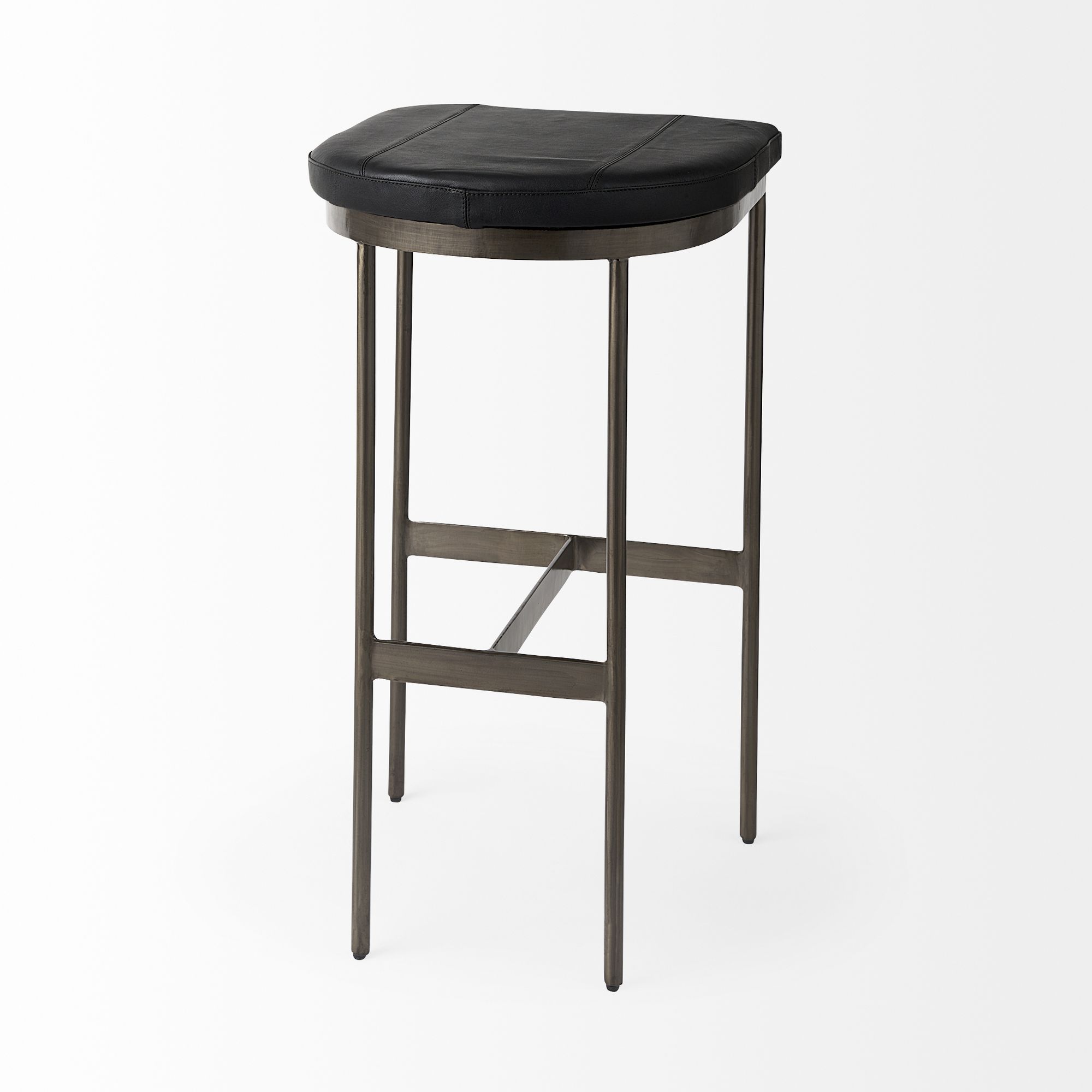 Mercana Millie 30" Counter Stool with Metal Frame - Black