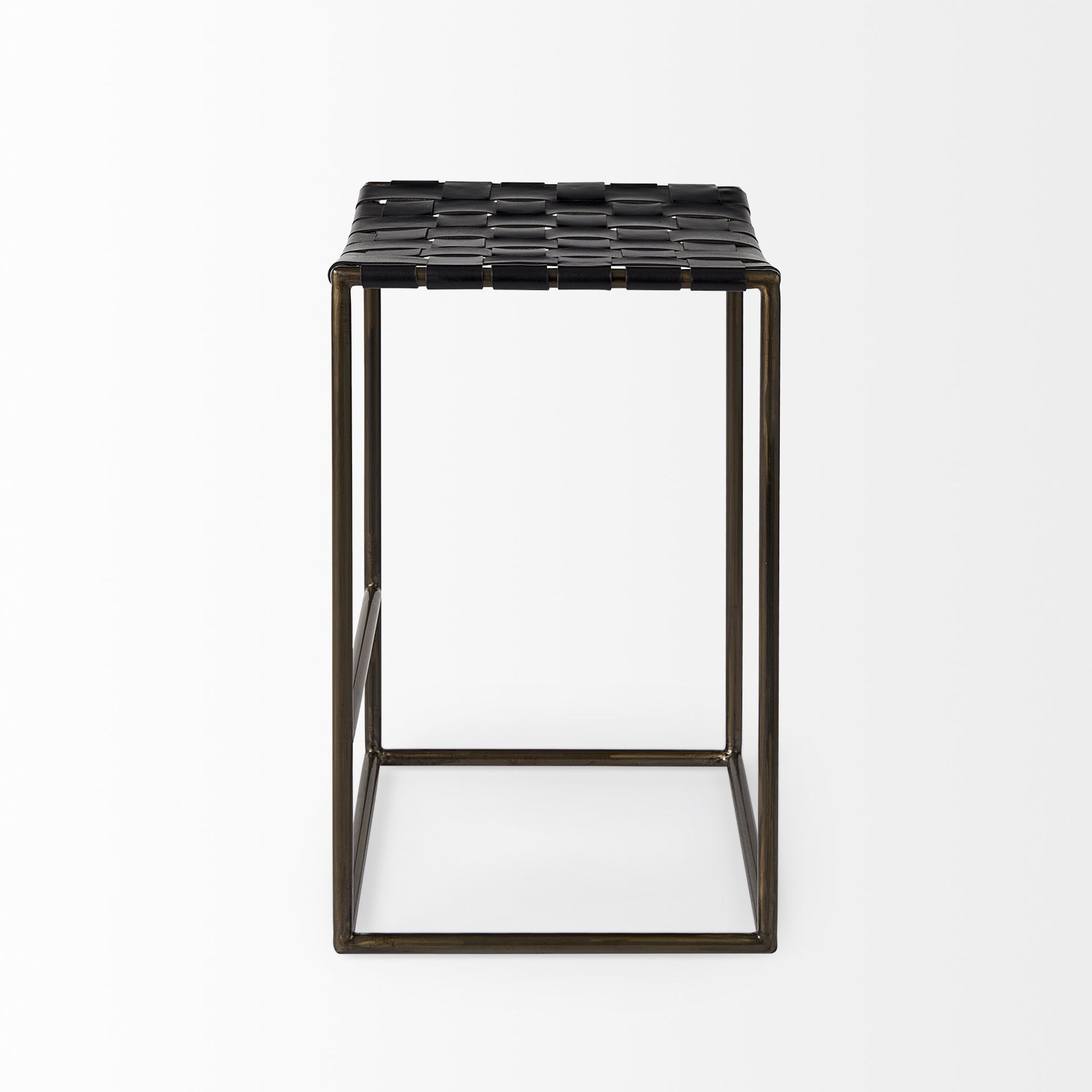 Mercana Clarissa 26" Counter Stool with Gold Frame - Black