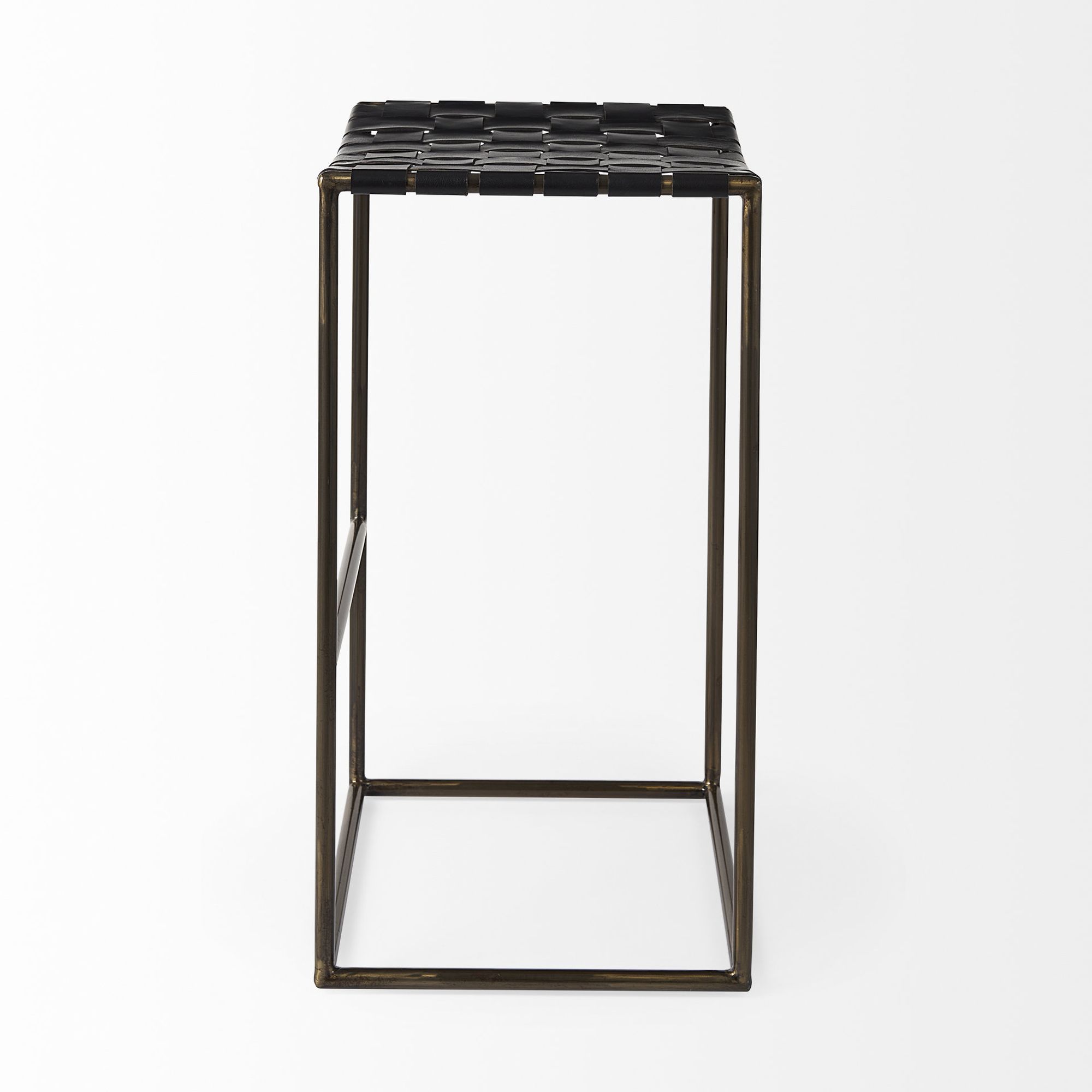 Mercana Clarissa 30" Counter Stool with Gold Frame - Black