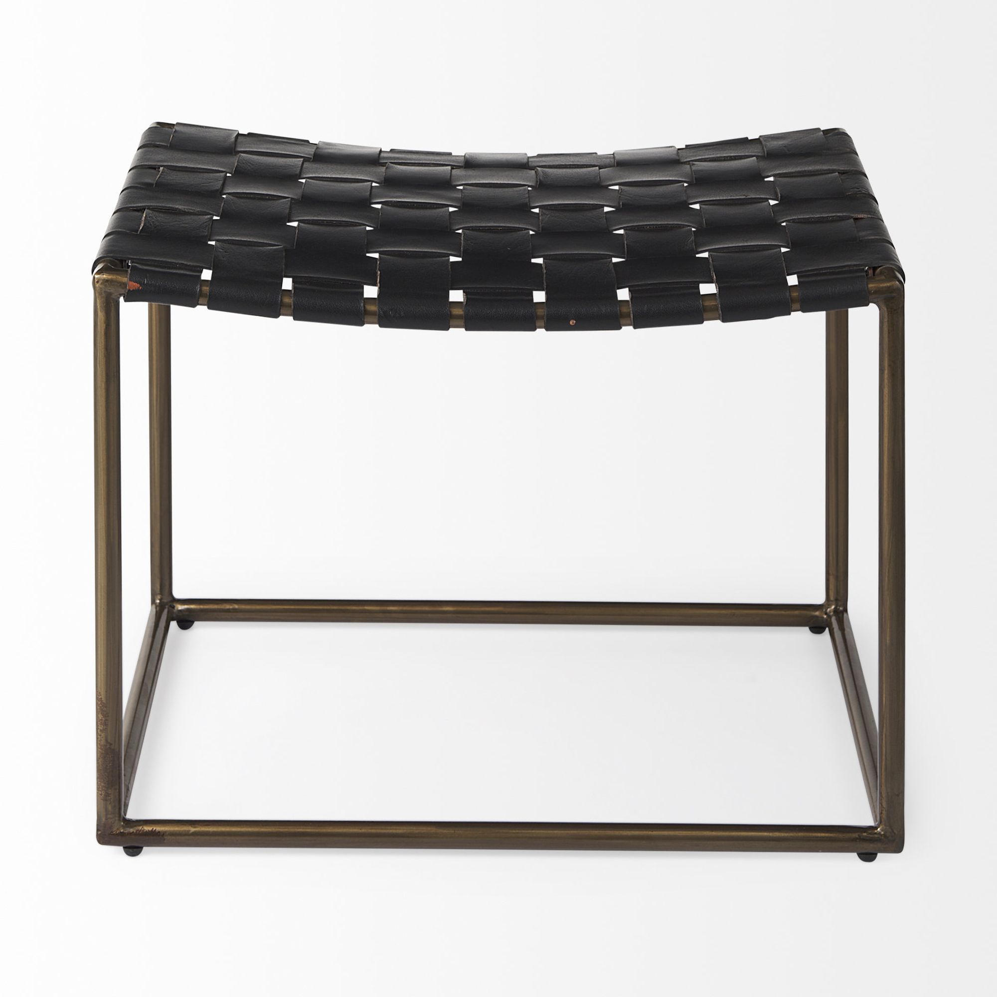 Mercana Clarissa Bench with Gold Metal Frame - Black