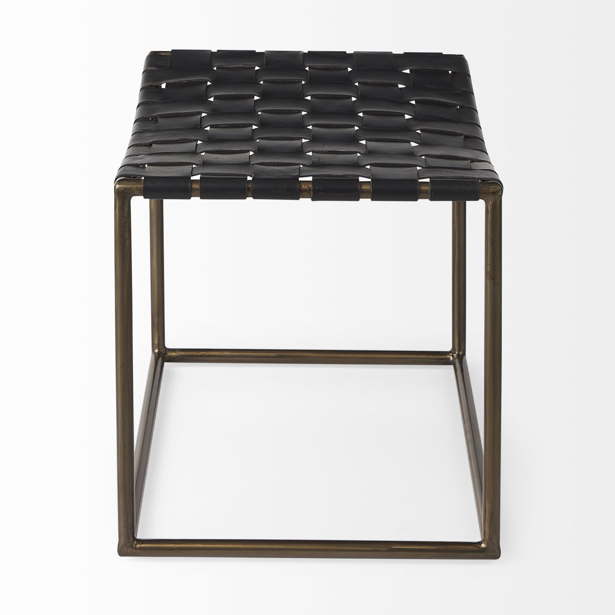 Mercana Clarissa Bench with Gold Metal Frame - Black