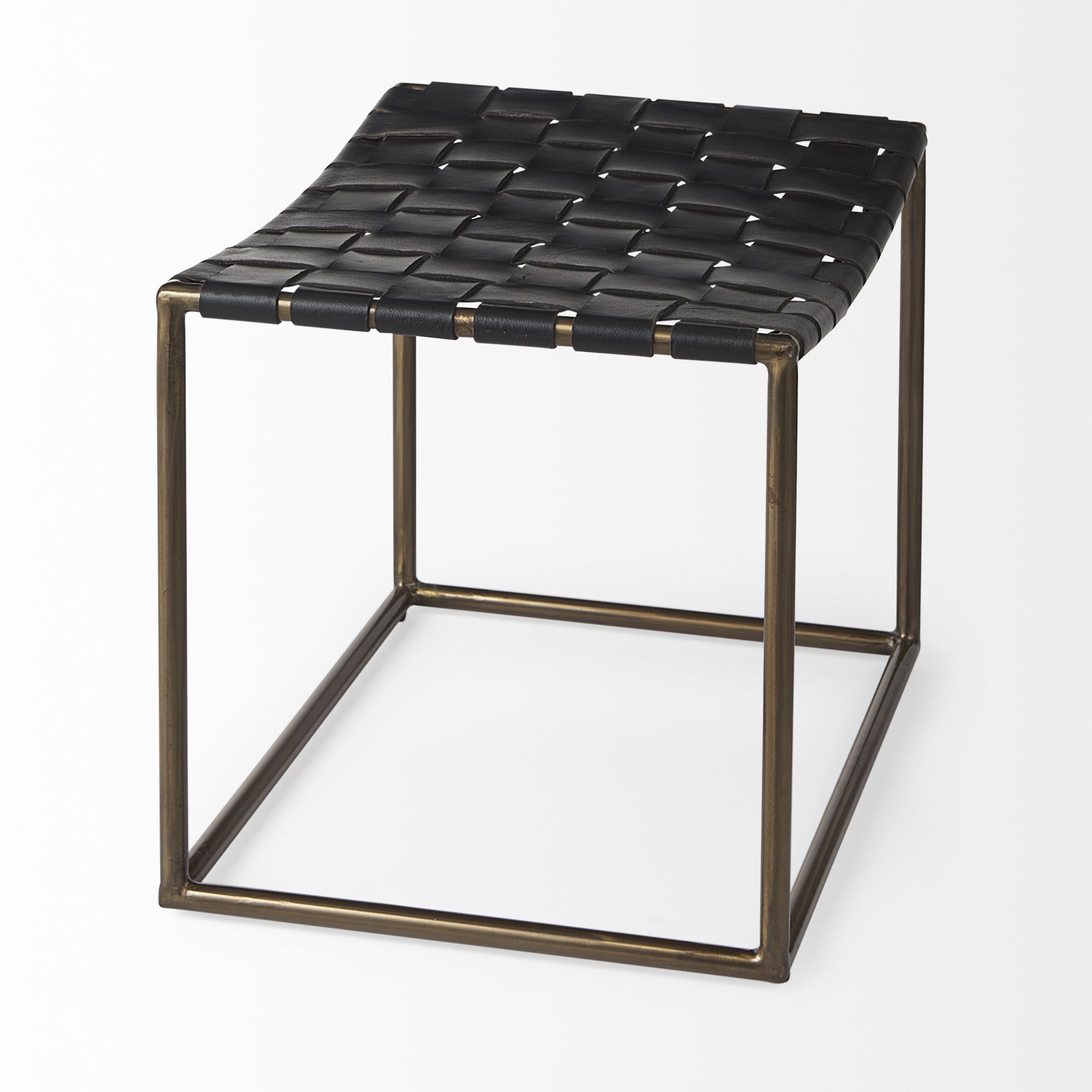 Mercana Clarissa Bench with Gold Metal Frame - Black