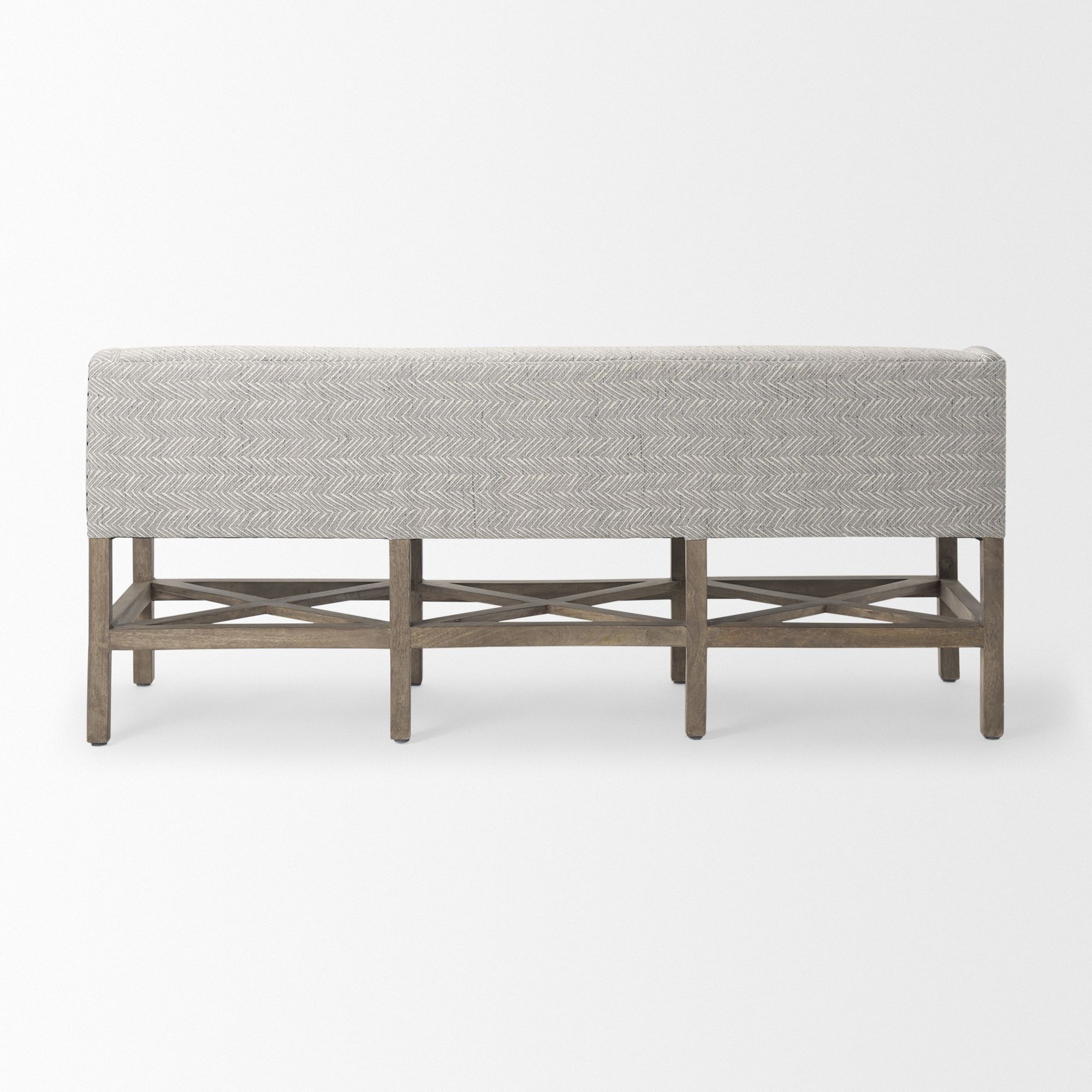 Mercana Bergen Bench with Wood - Gray