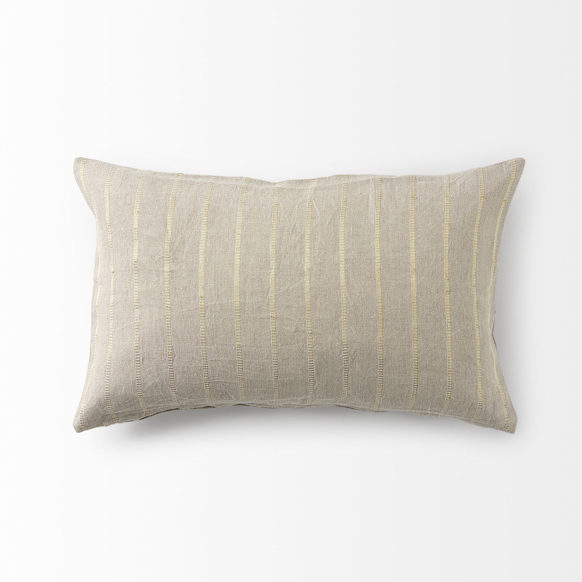 Mercana Danika Fabric Decorative Pillow Cover - Beige/Gold, Rectangular