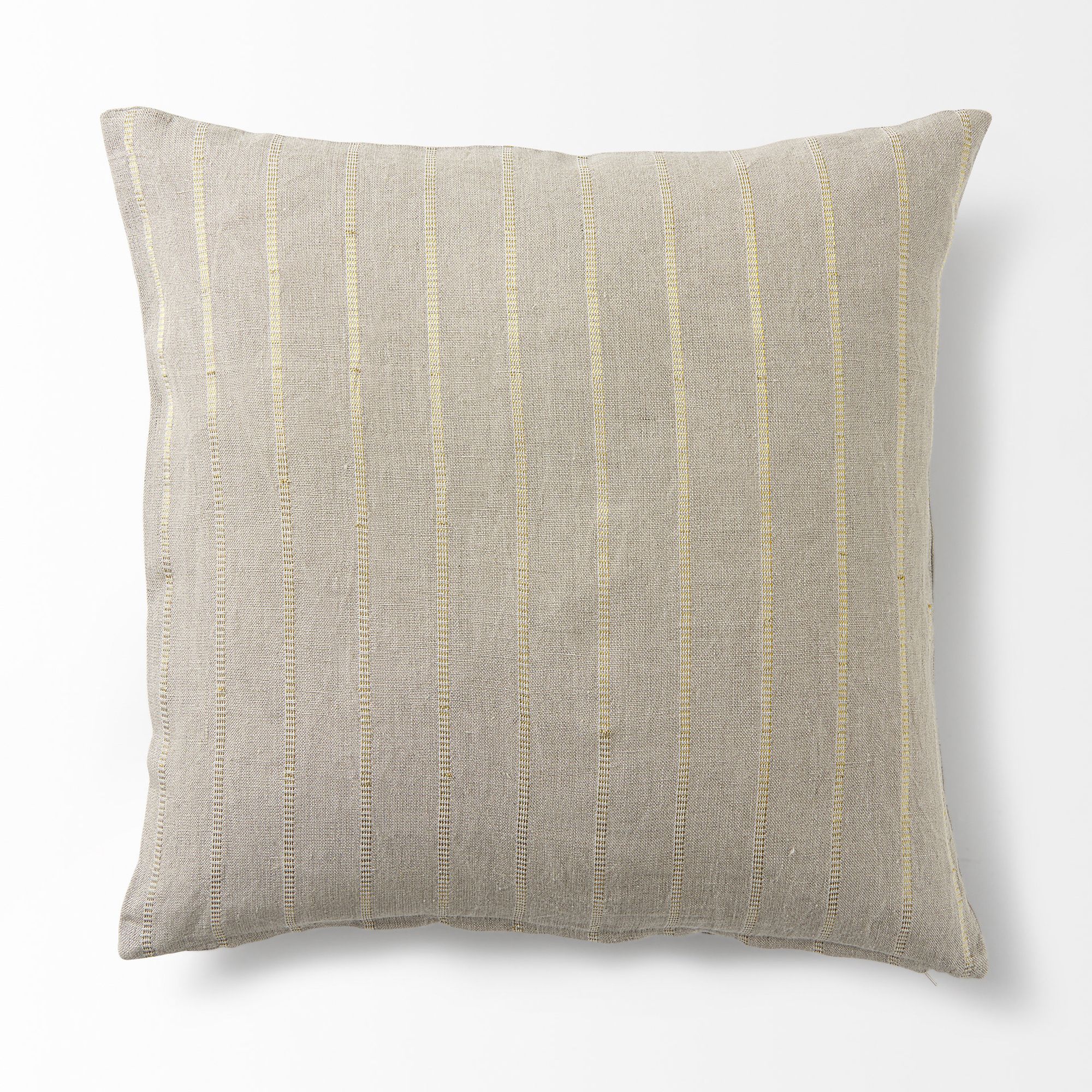 Mercana Danika Fabric Decorative Pillow Cover - Beige/Gold, Square