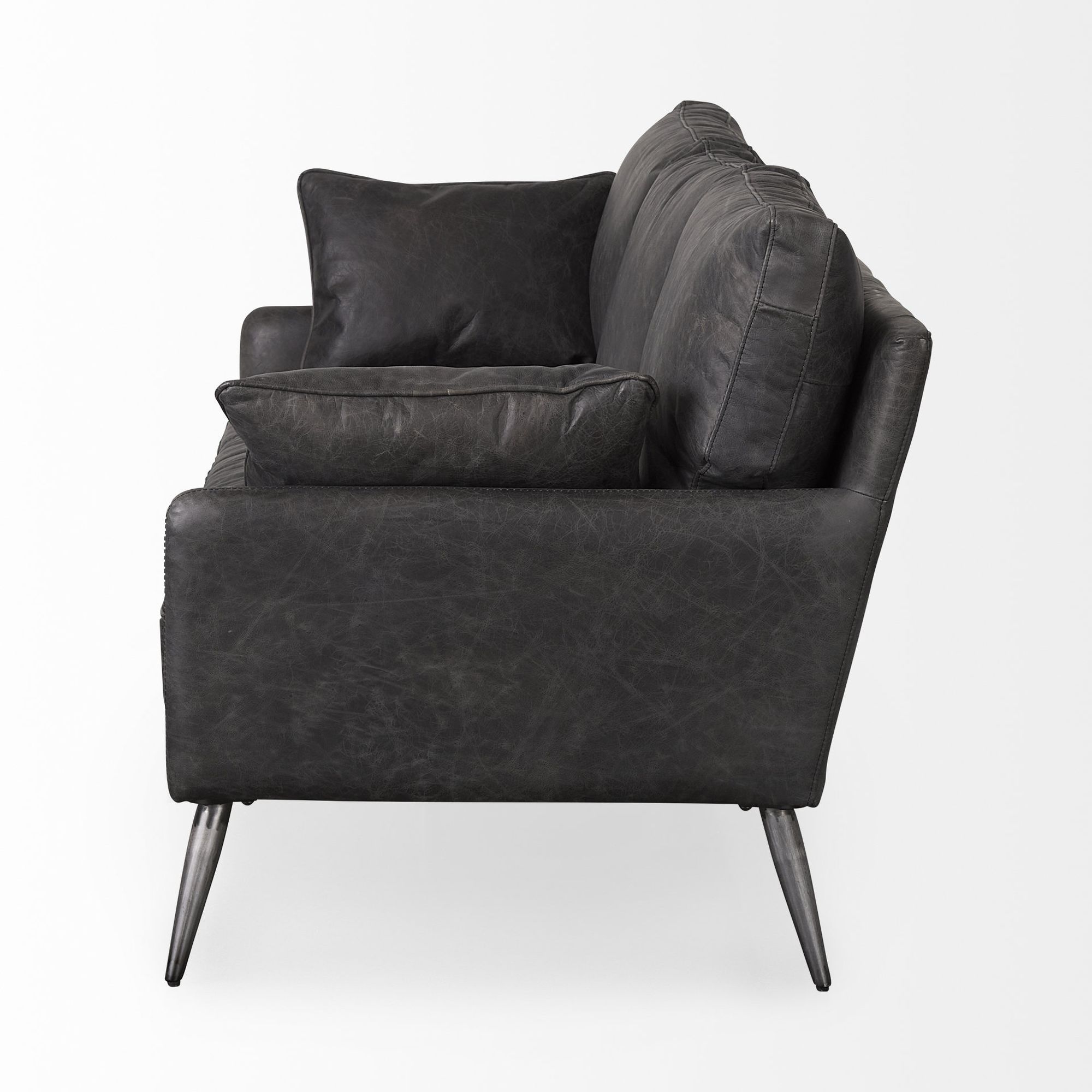 Mercana Cochrane 3 Seater Sofa - Black, Leather