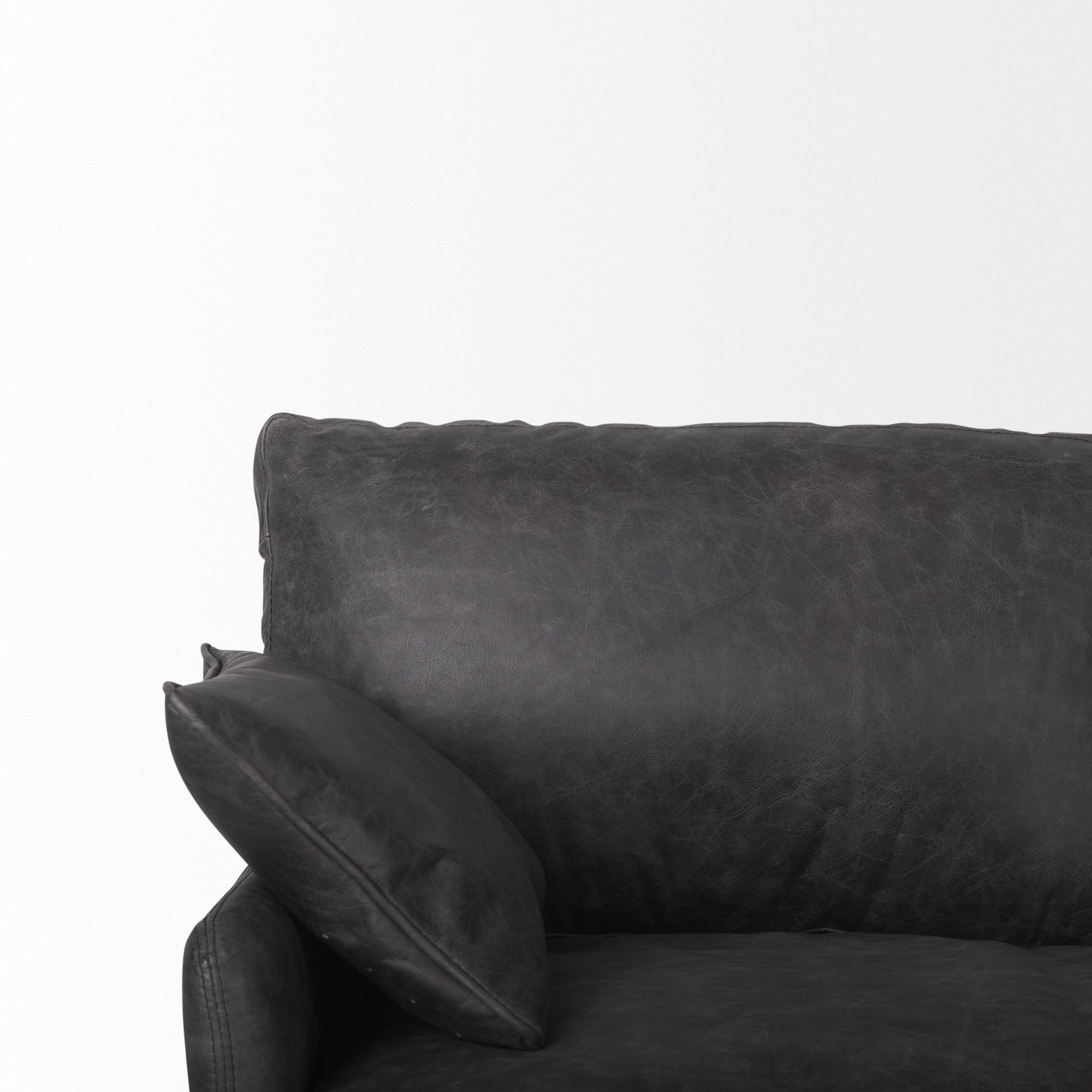 Mercana Cochrane 3 Seater Sofa - Black, Leather