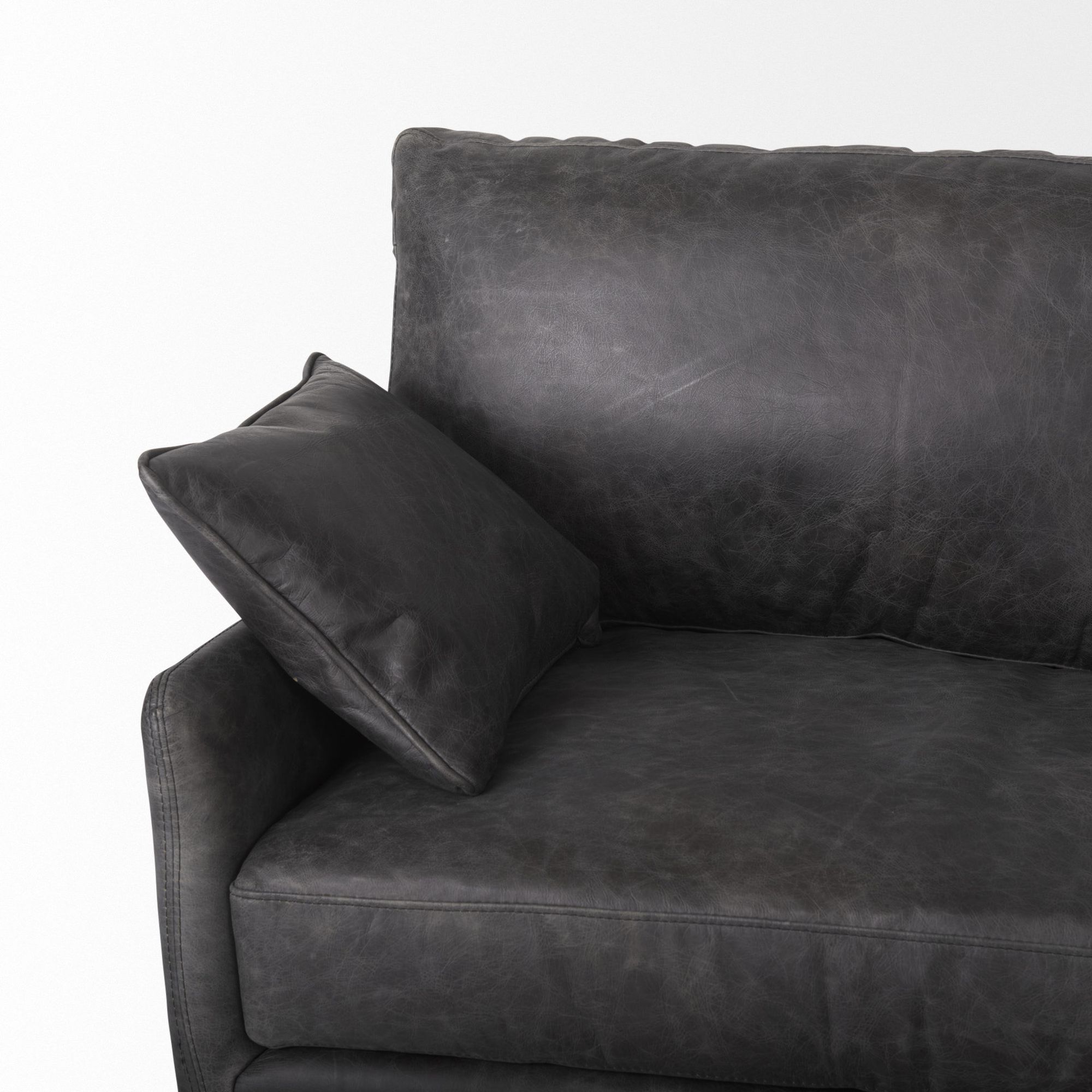 Mercana Cochrane 3 Seater Sofa - Black, Leather