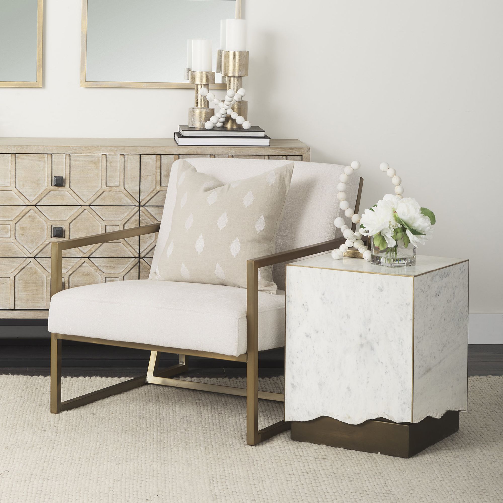 Mercana Armelle Accent Chair - Cream