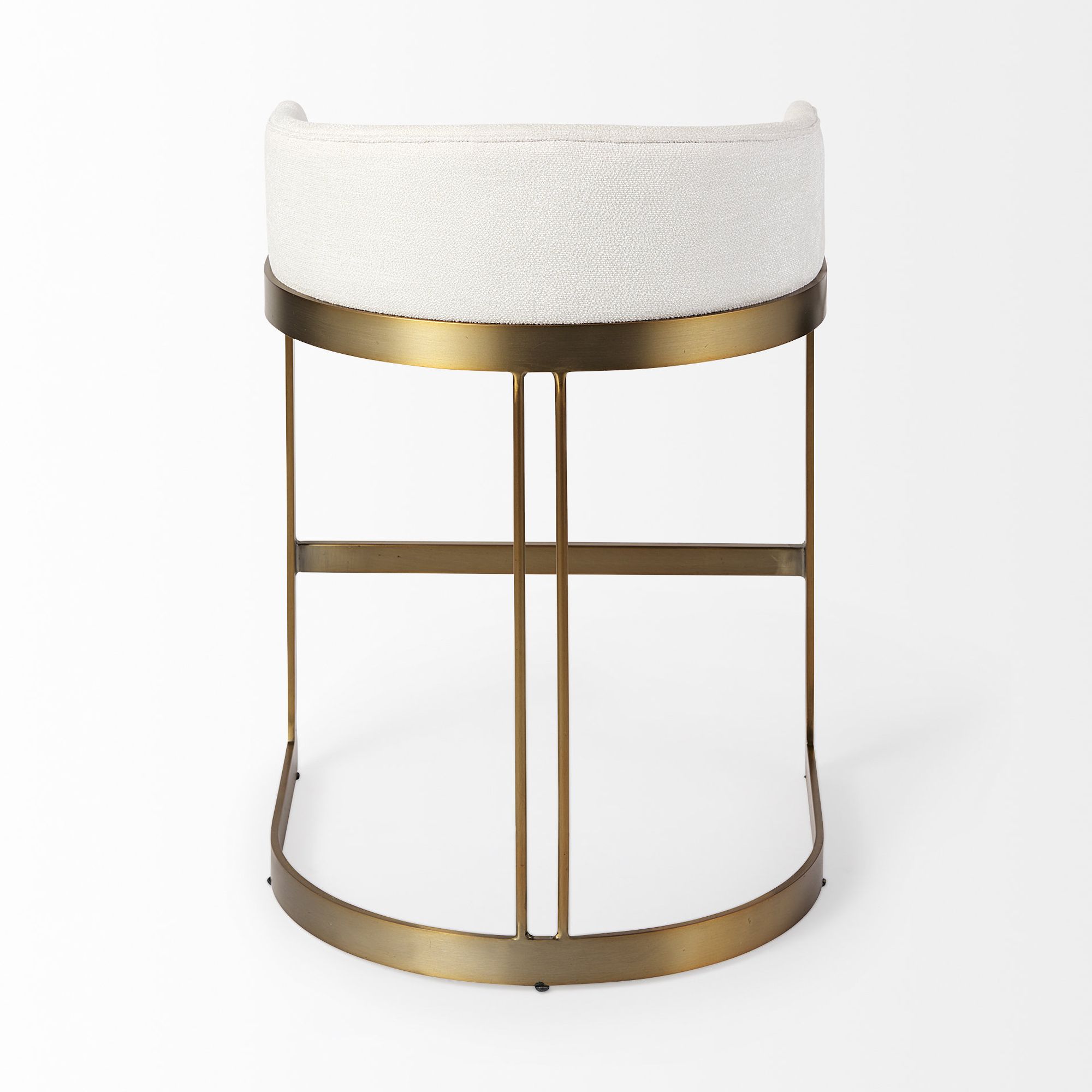 Mercana Hollyfield 29" Counter Stool with Gold Metal Base - Cream