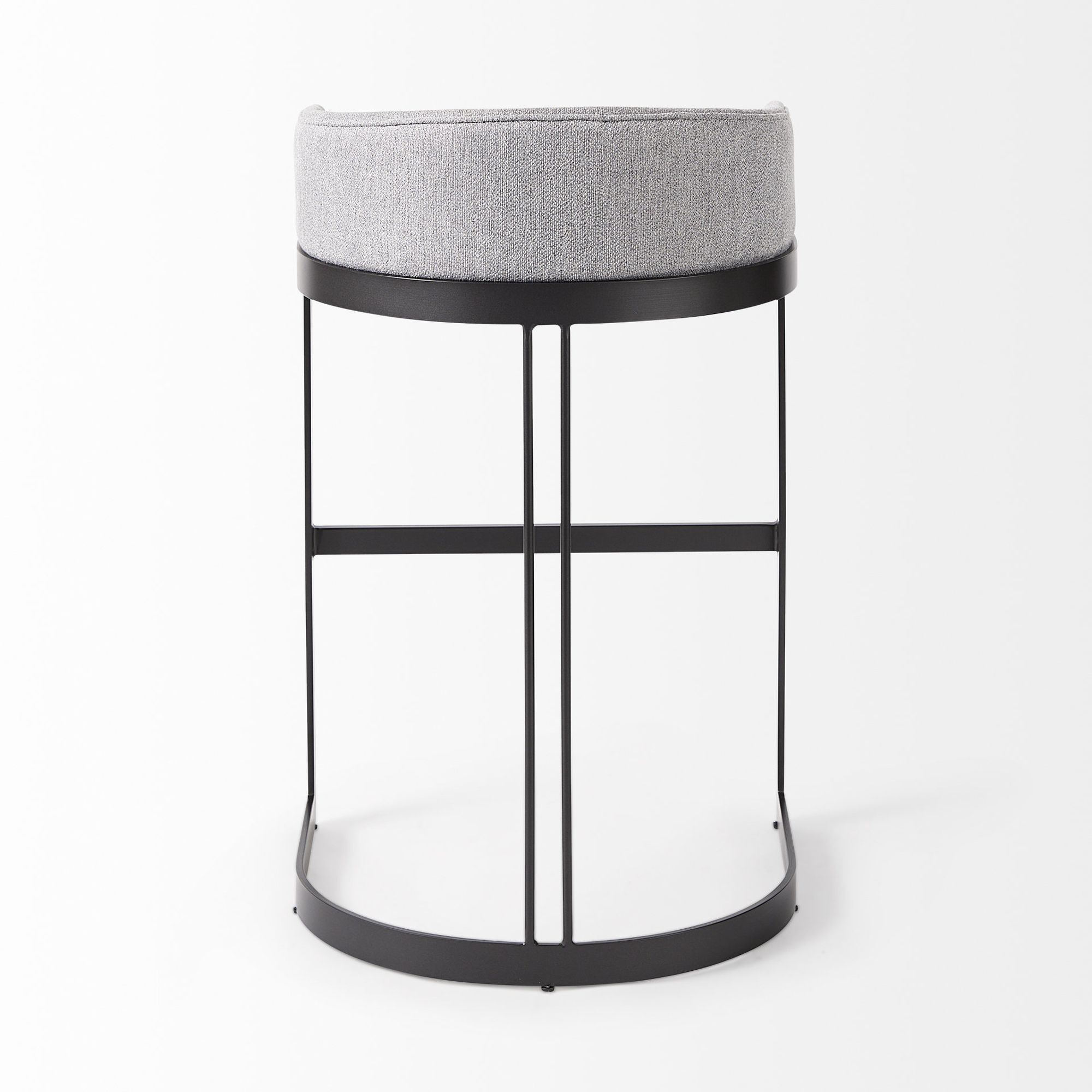 Mercana Hollyfield 33" Counter Stool with Gray Metal Base - Gray