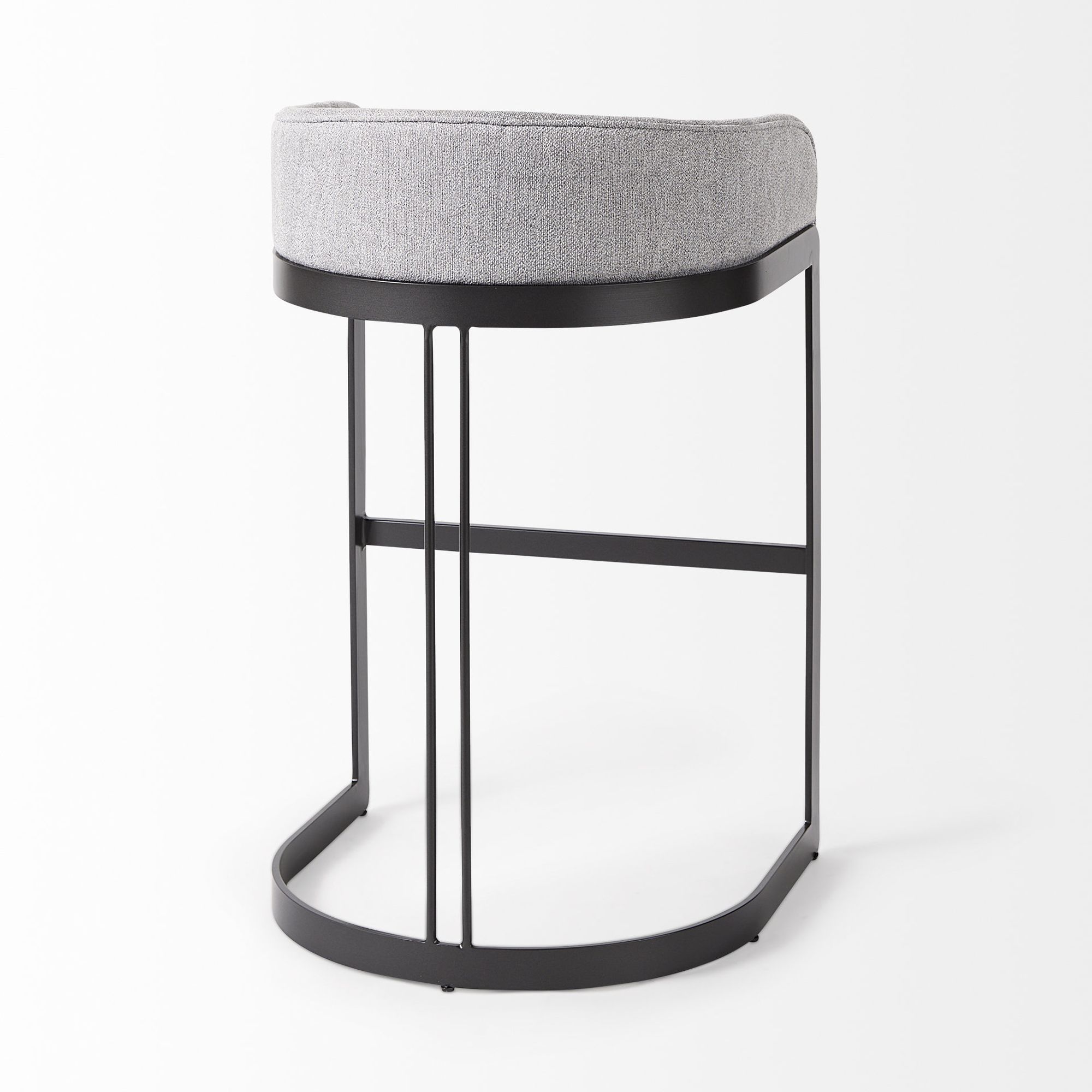 Mercana Hollyfield 33" Counter Stool with Gray Metal Base - Gray