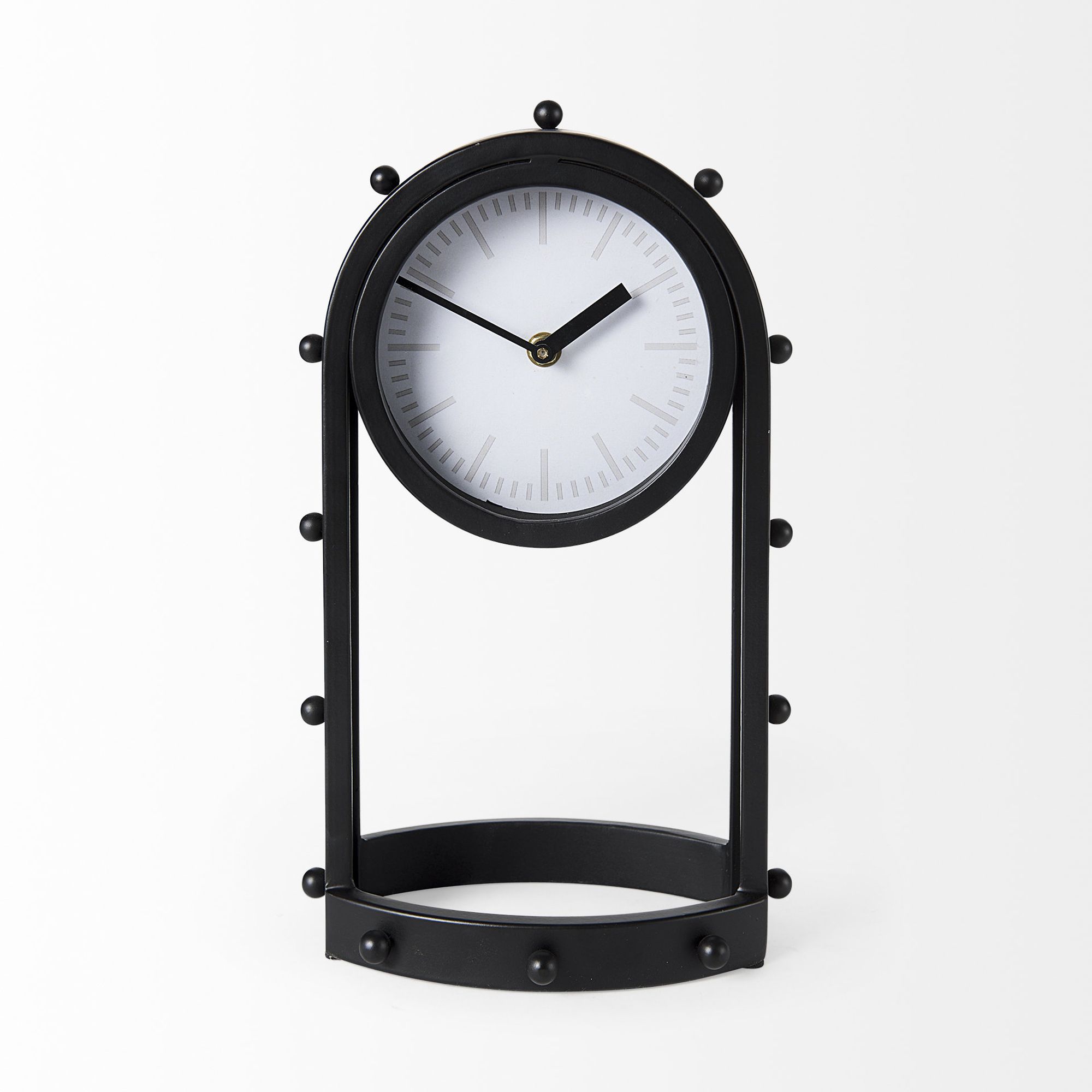 Mercana Marian Studded Table Clock - Black, Tall