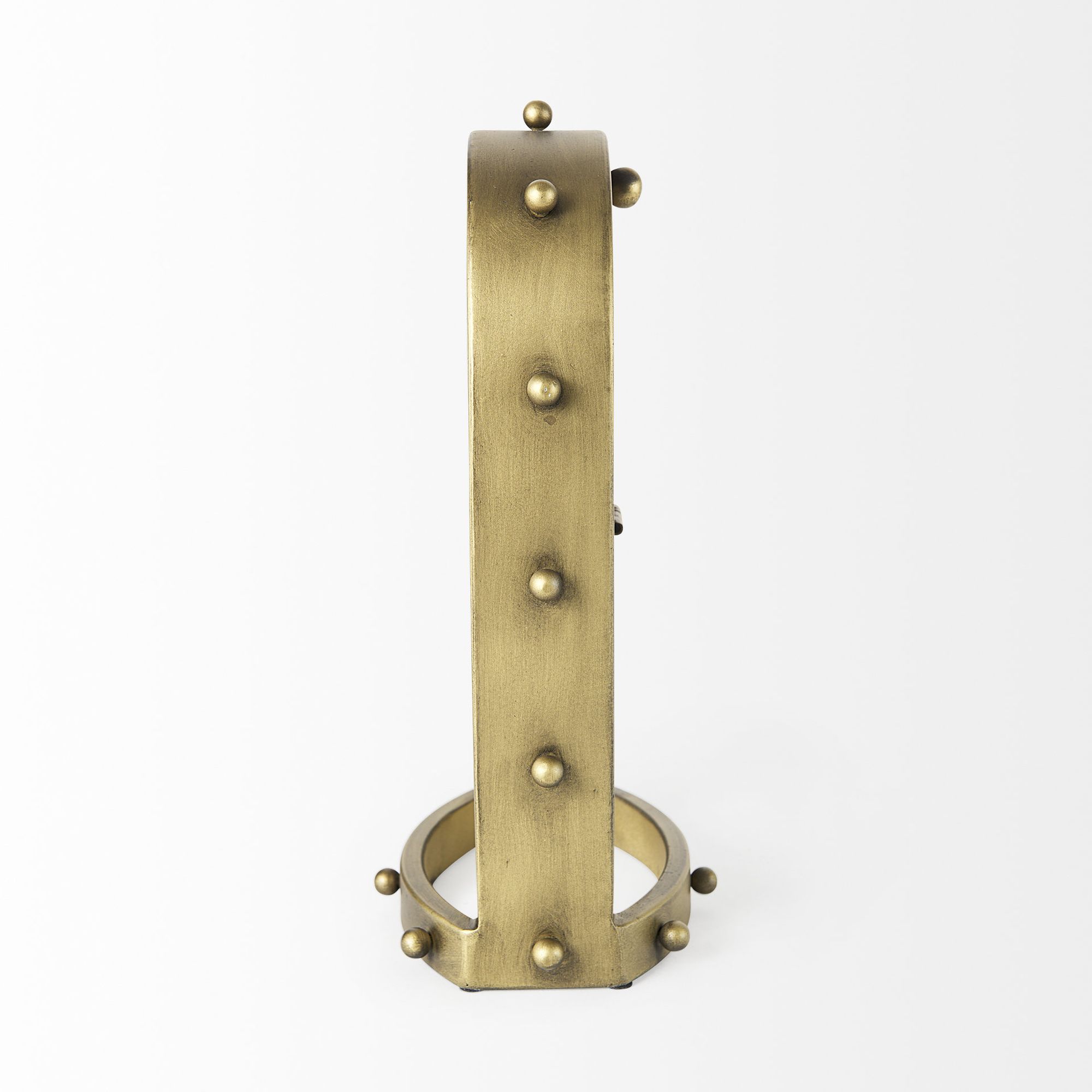 Mercana Marian Studded Table Clock - Gold, Tall