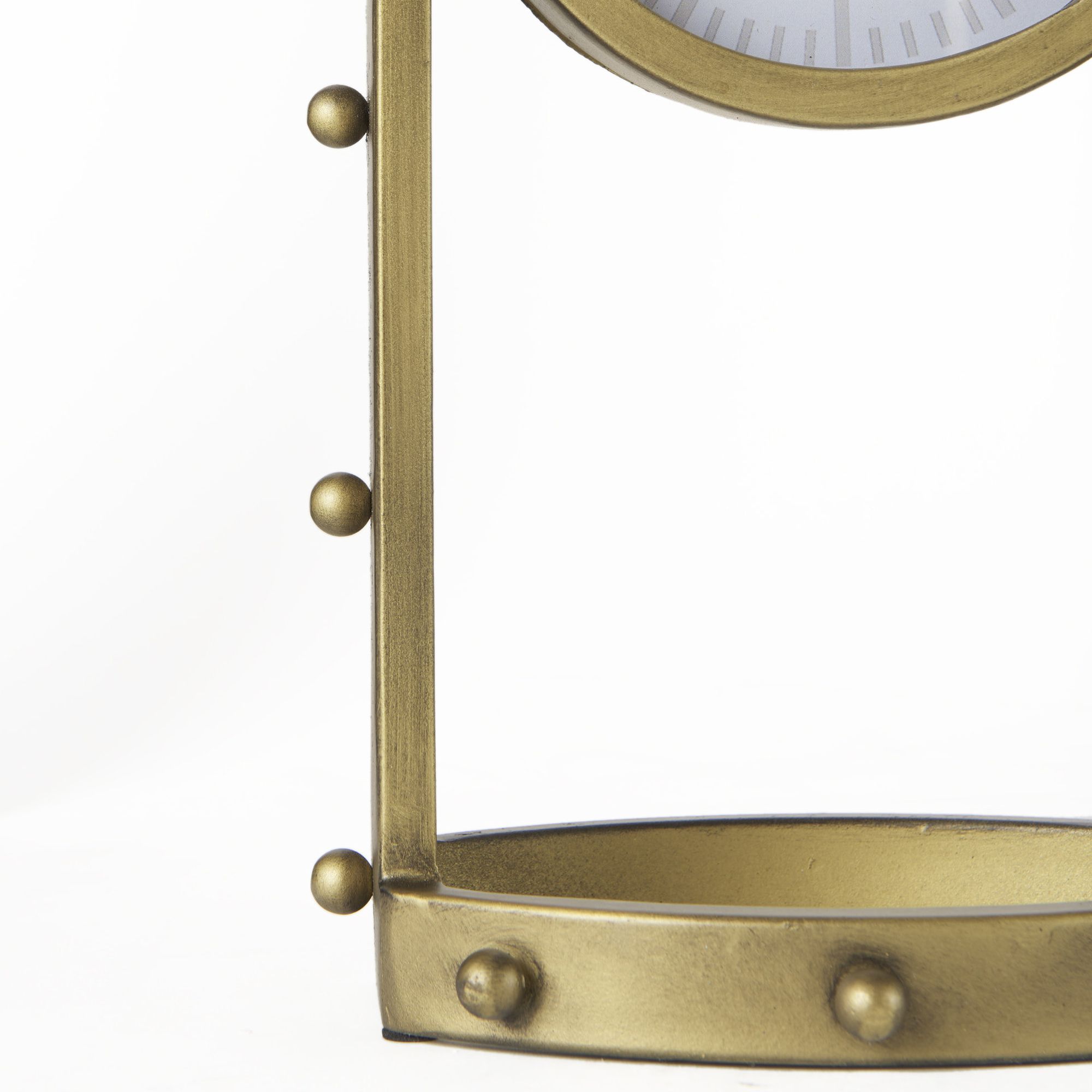 Mercana Marian Studded Table Clock - Gold, Tall