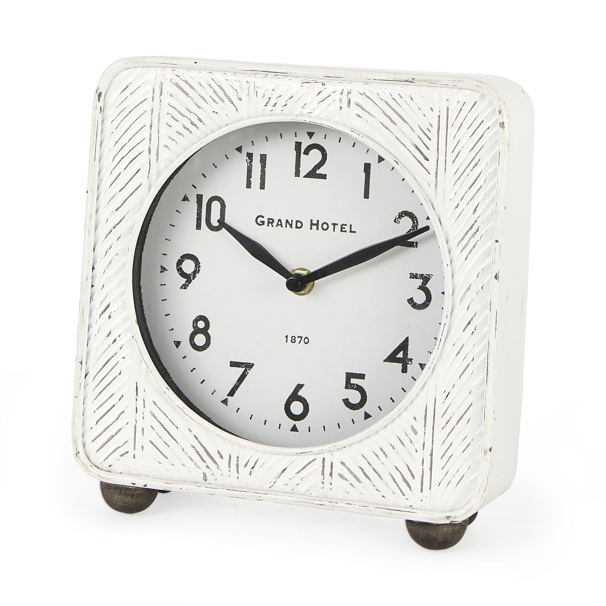 Mercana - Karl Iron Rounded Square Table Clock