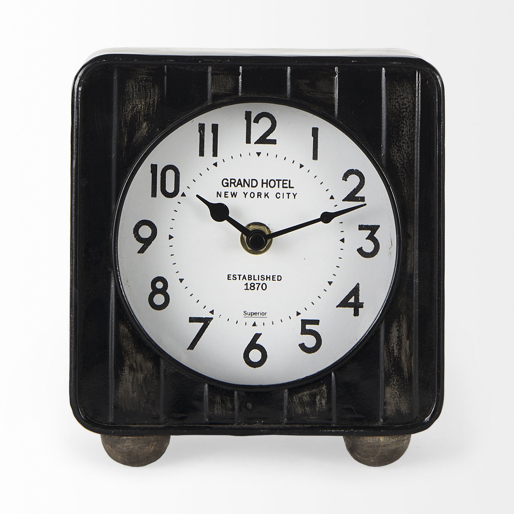 Mercana - Karl Iron Rounded Square Table Clock