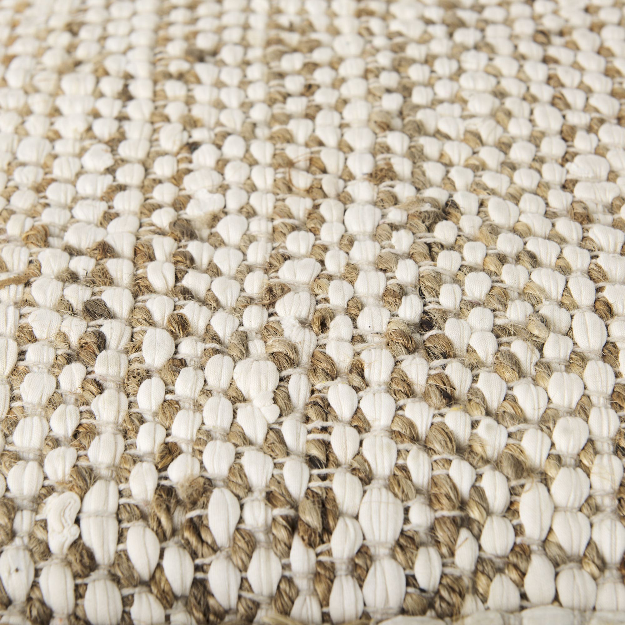 Mercana - Ekani Cream/Beige Cotton Pouf