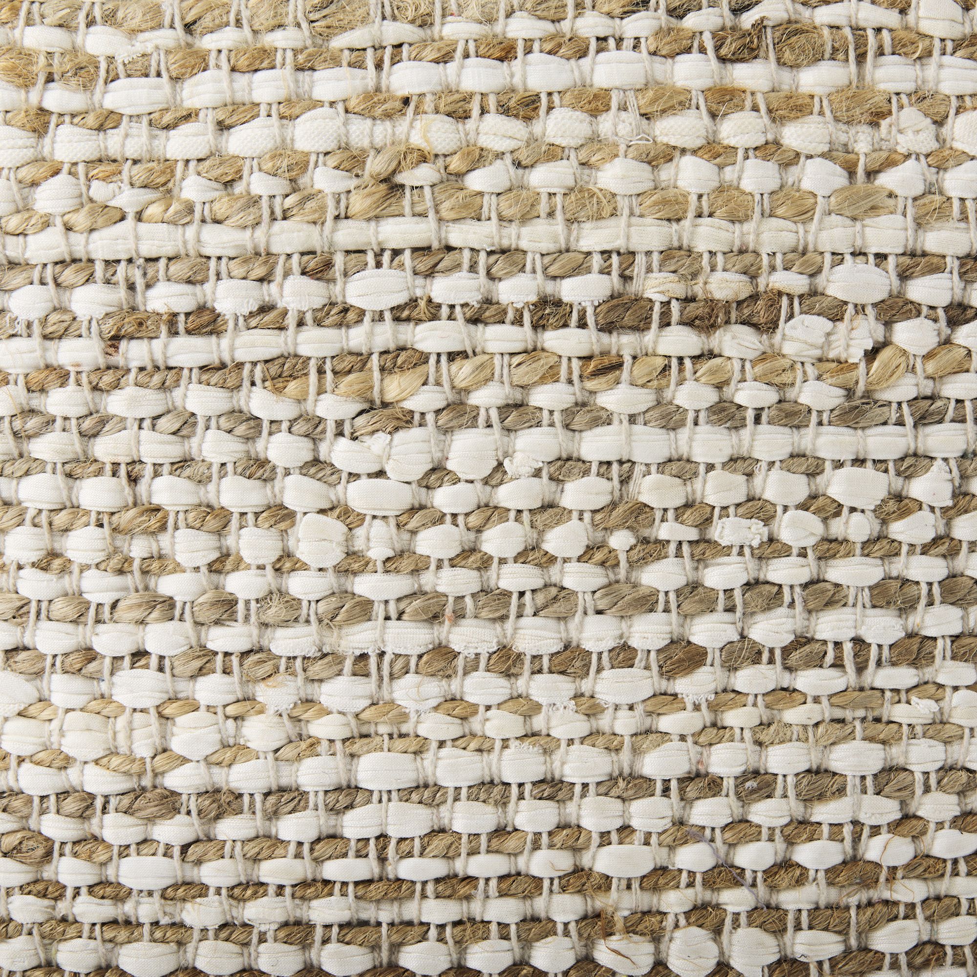 Mercana - Ekani Cream/Beige Cotton Pouf