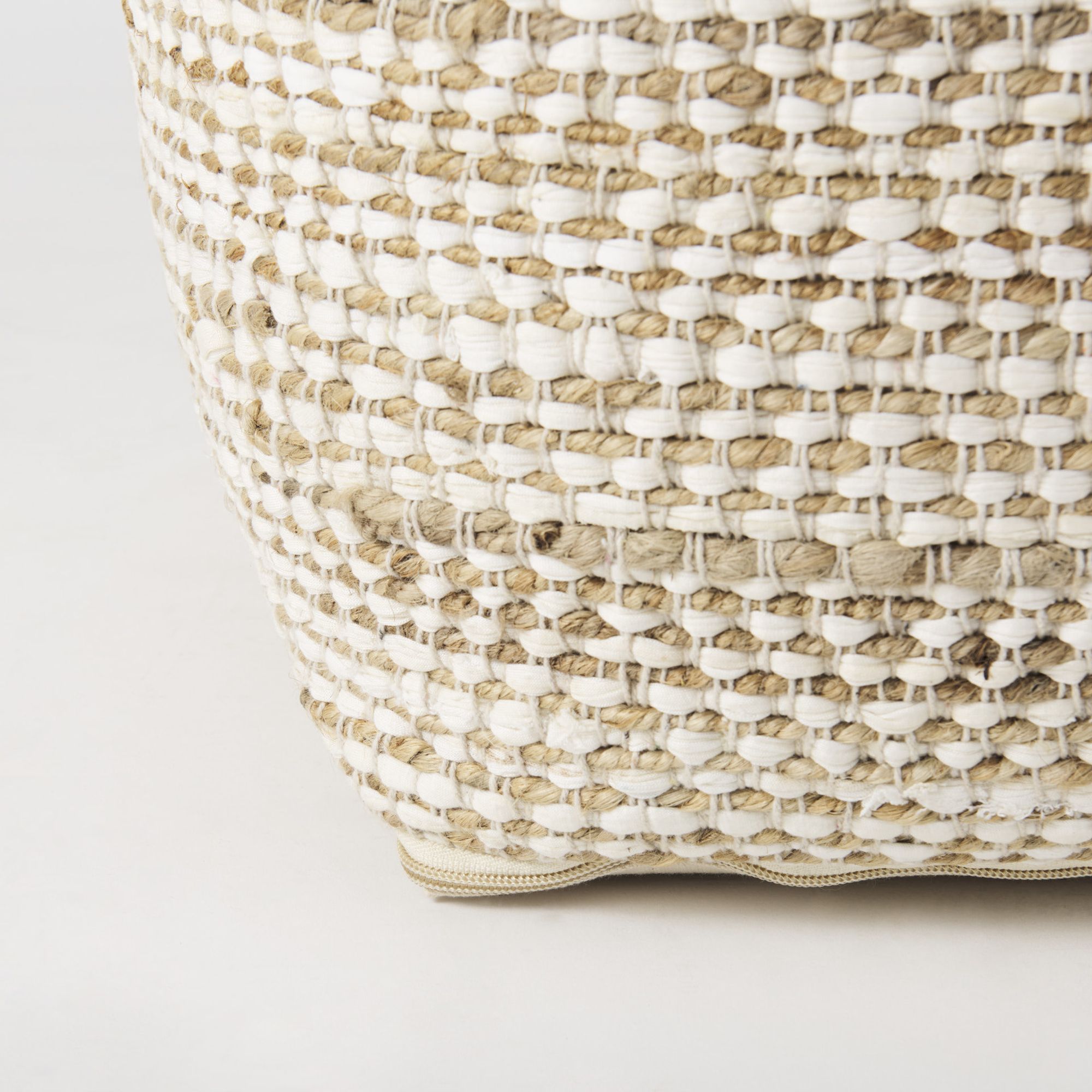 Mercana - Ekani Cream/Beige Cotton Pouf