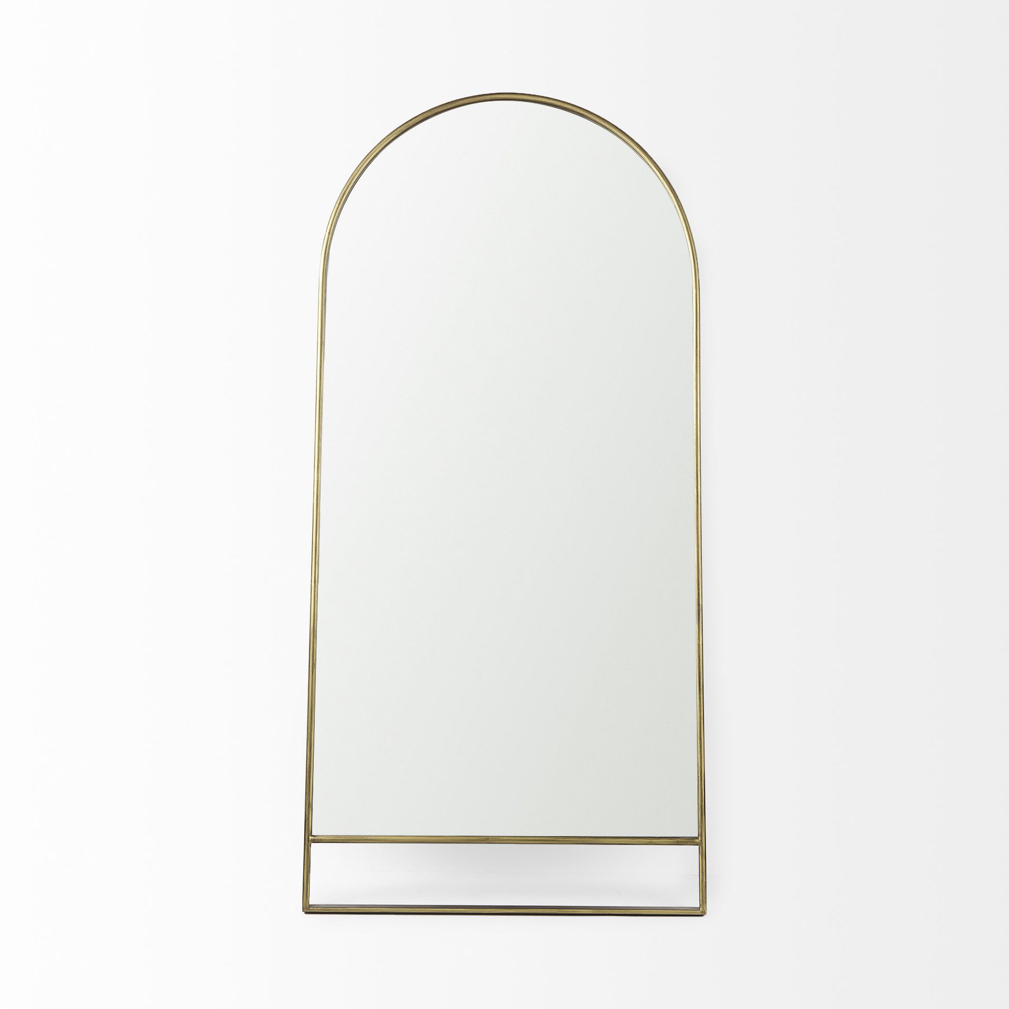 Mercana Sadie Metal Rounded Arch Floor Mirror - Gold, Type 2