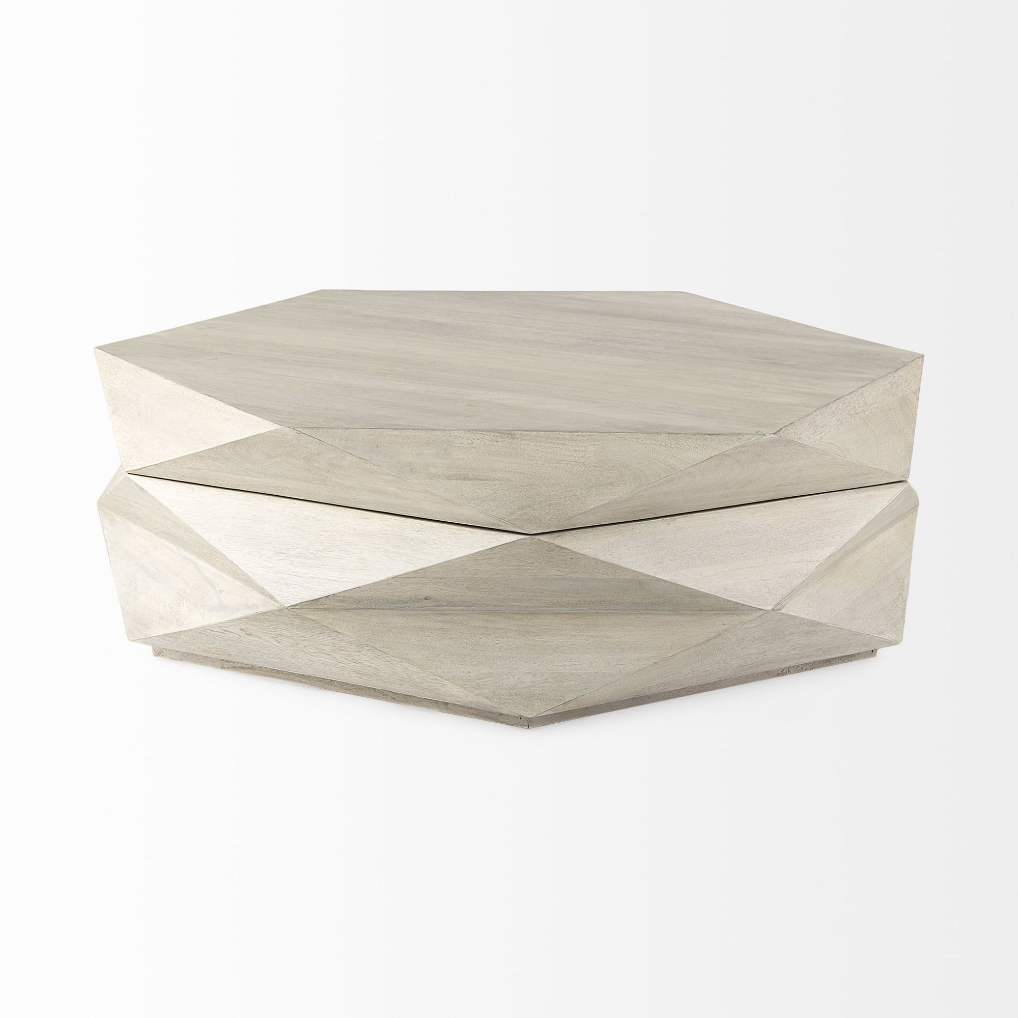 Mercana Arreto 48" Hexagonal Coffee Table - Natural, Wood