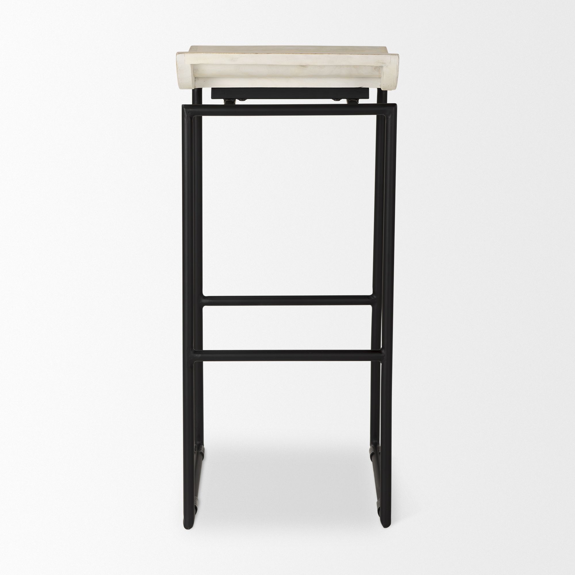 Mercana Givens 32" Counter Stool with Black Metal Frame - Natural/Black