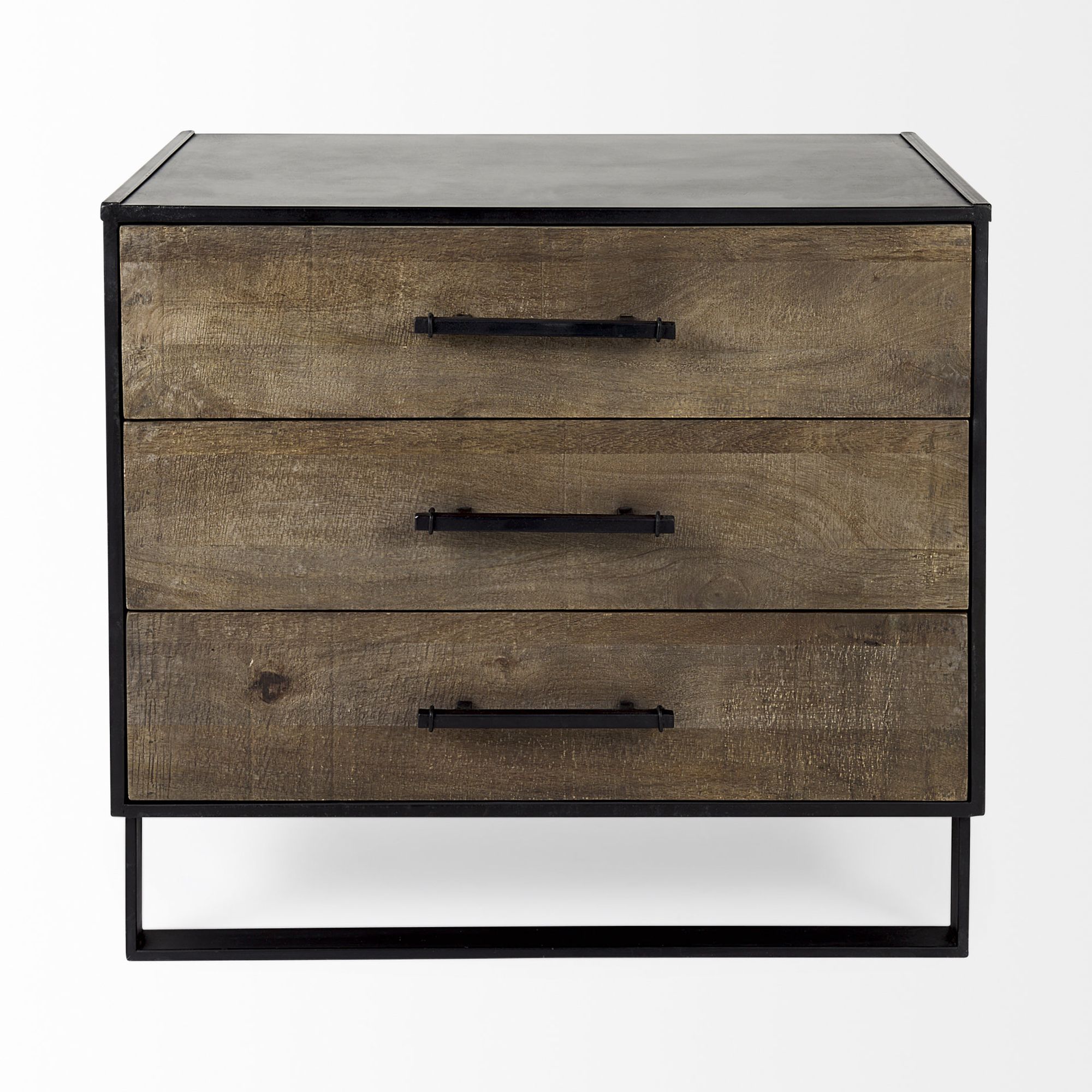 Mercana - Alvin Wood with Metal Framing Accent Cabinet