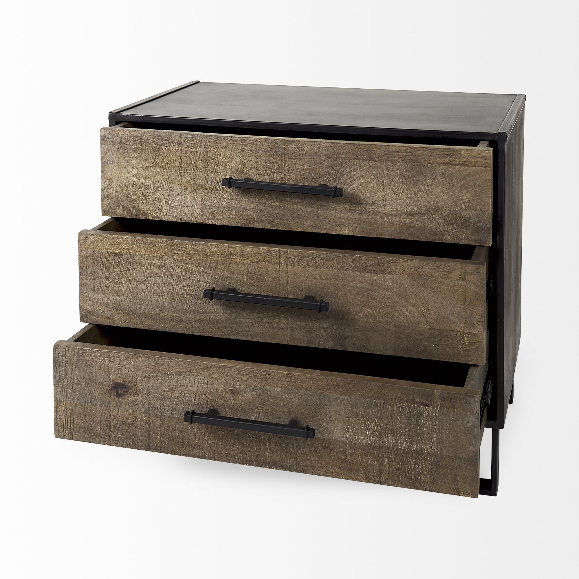 Mercana - Alvin Wood with Metal Framing Accent Cabinet