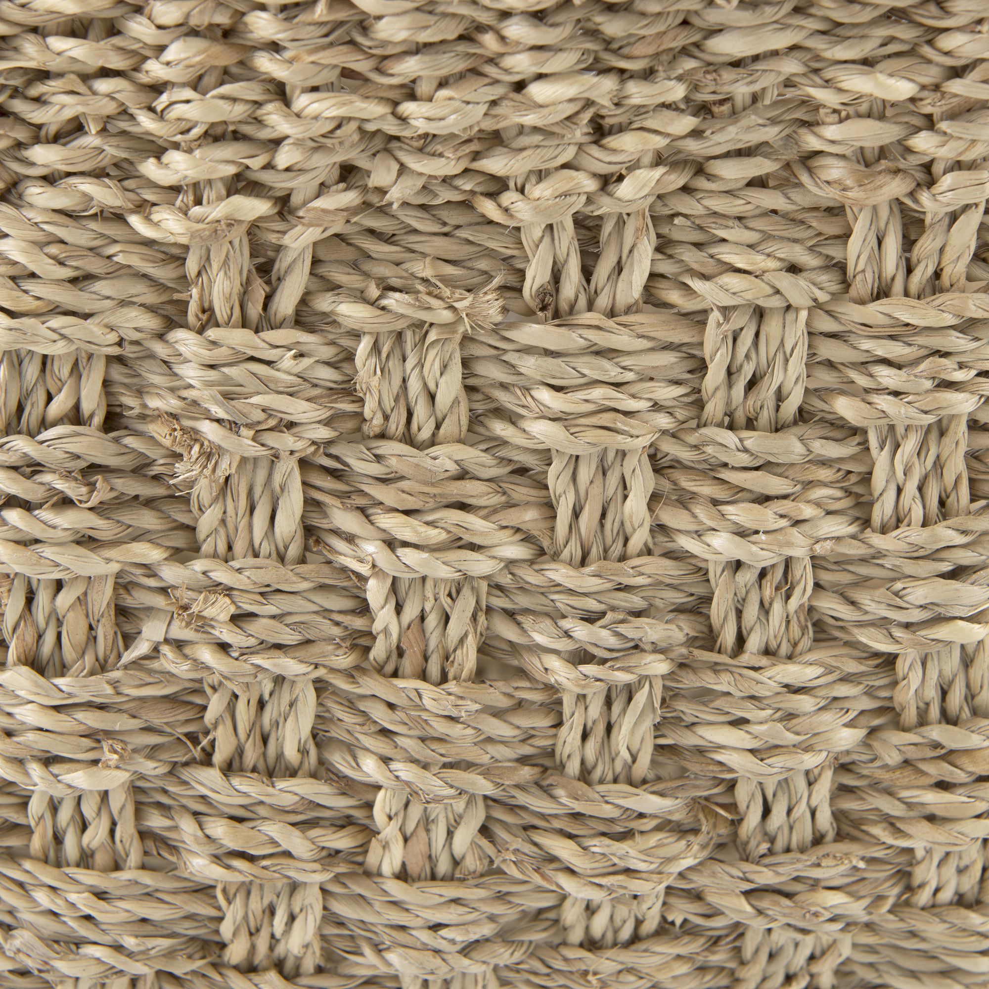 Mercana - Emra Light Brown Seagrass Rectangular Basket/Handles (Set of 3)