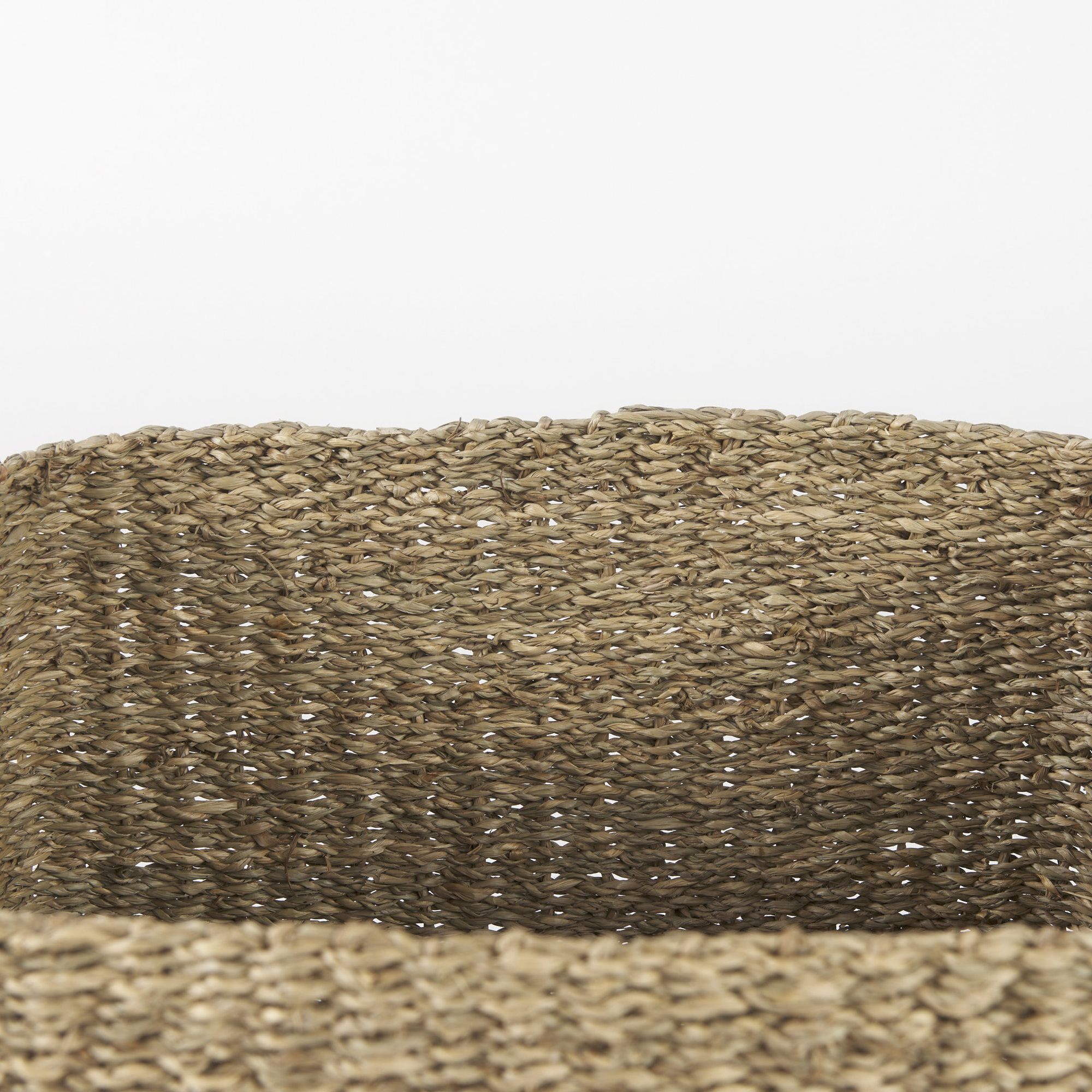 Mercana - Copenhagen Medium Brown Square Twisted Seagrass Square Basket (Set of 3)