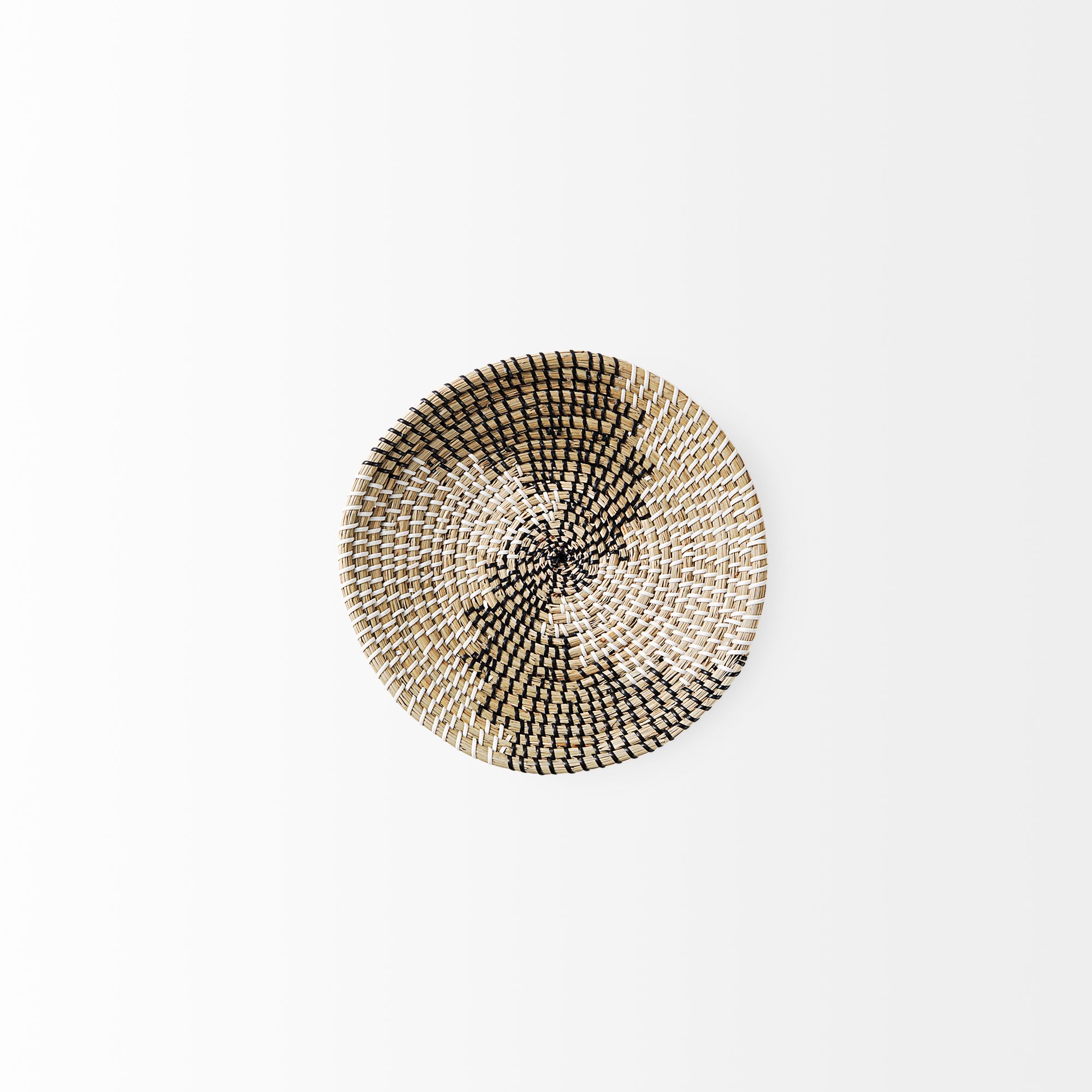 Mercana - Luna Light Brown Seagrass Round Wall Hanging Plate