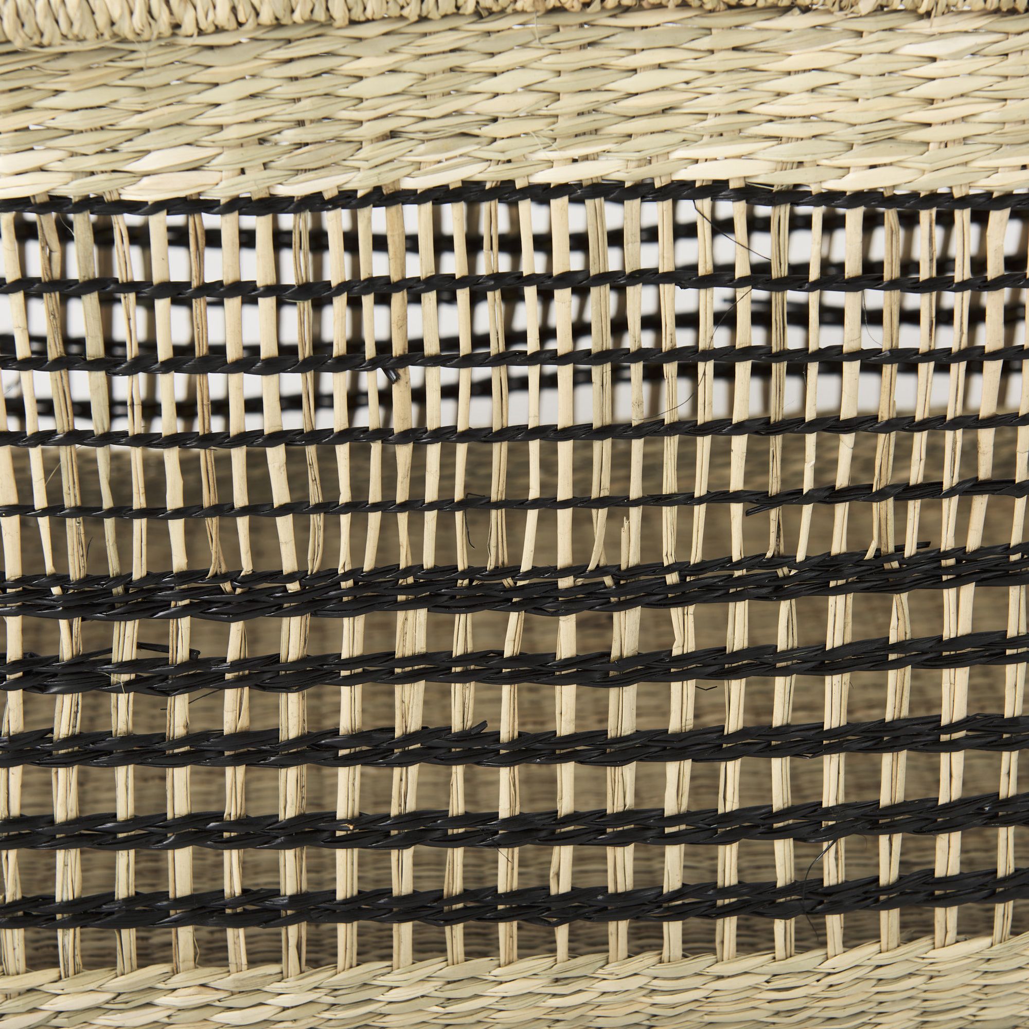 Mercana - Nia Light Brown Seagrass Rectangular Basket with Handles (Set of 2)