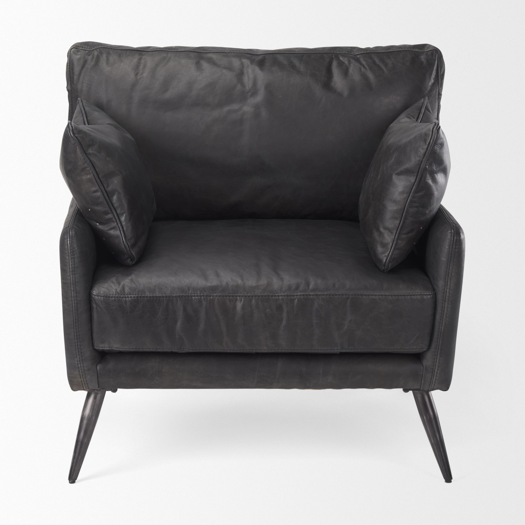 Mercana - Cochrane Accent Chair in Black, Leather